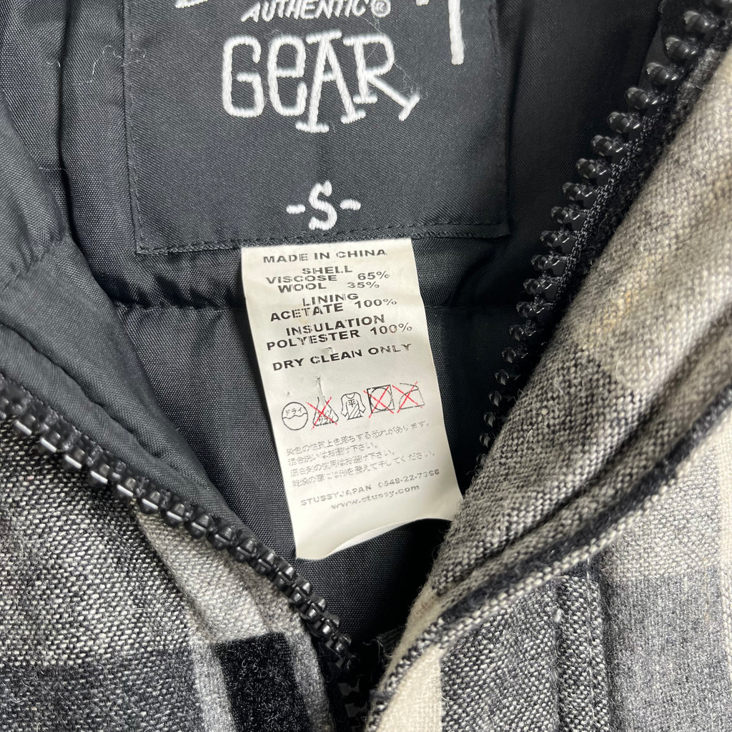 Stussy Gear Plaid Wool Blend Jacket S
