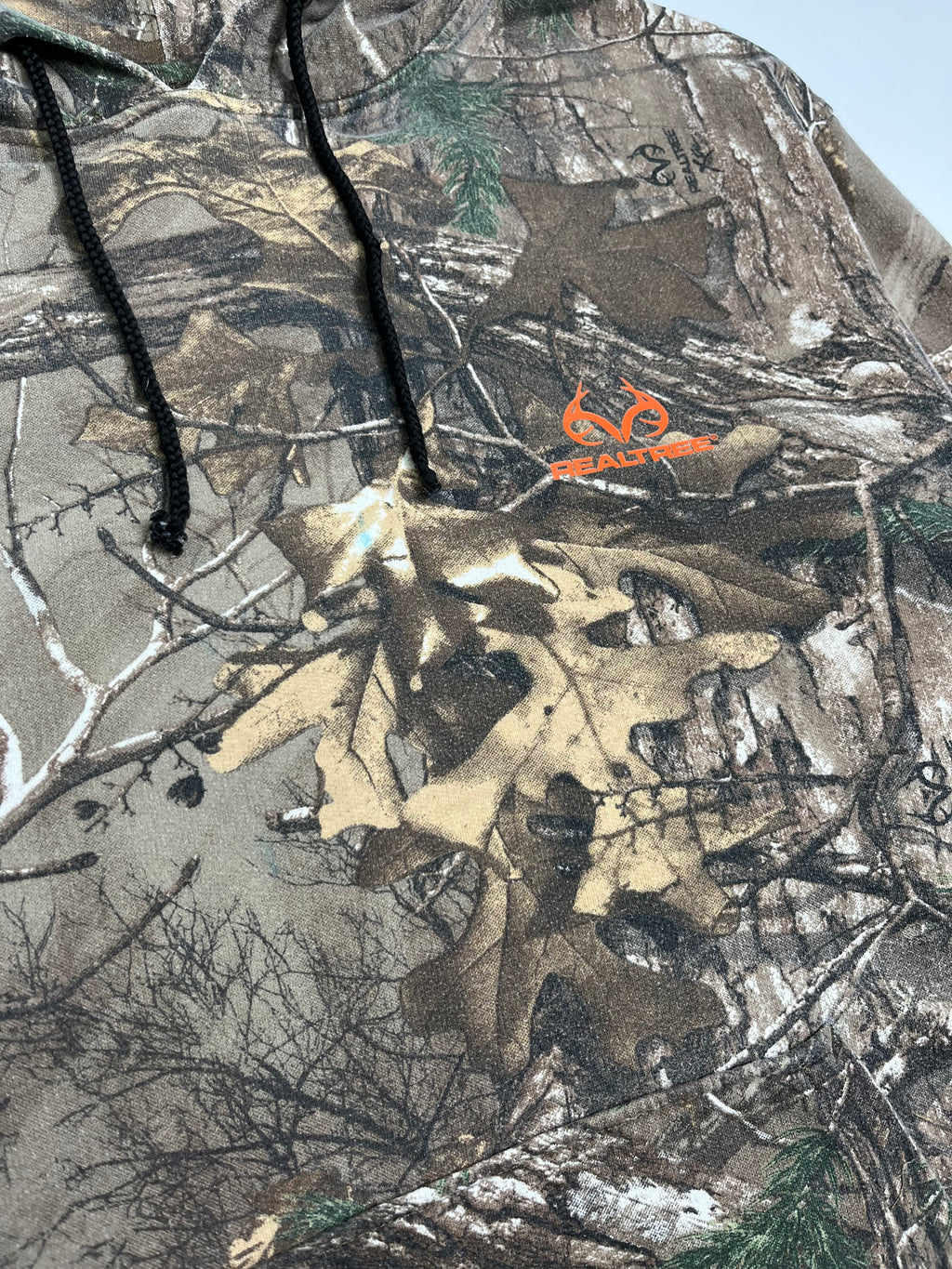 Realtree Logo Camouflage Faded Hoodie L