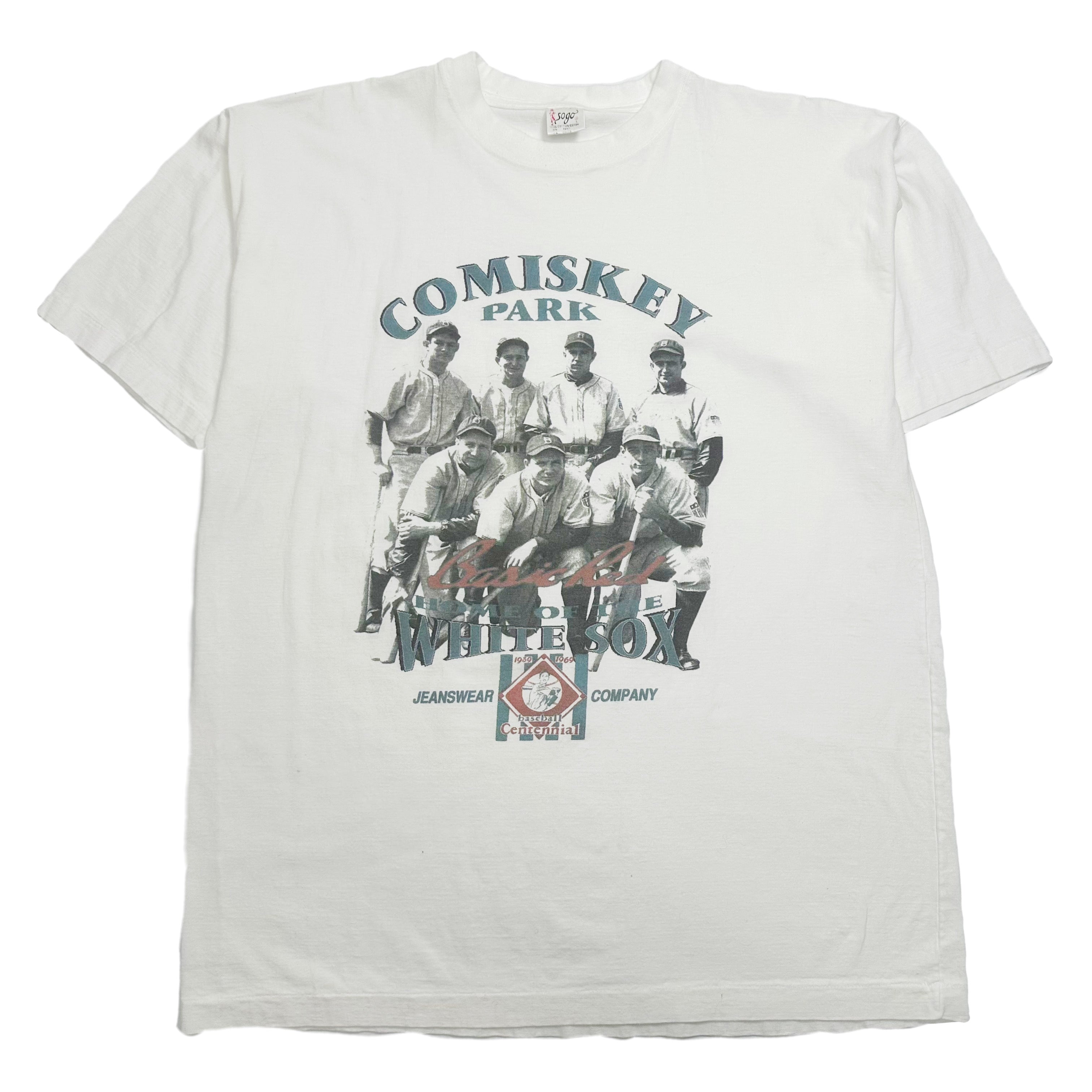 Vintage Comiskey Park White Sox Baseball Tee L