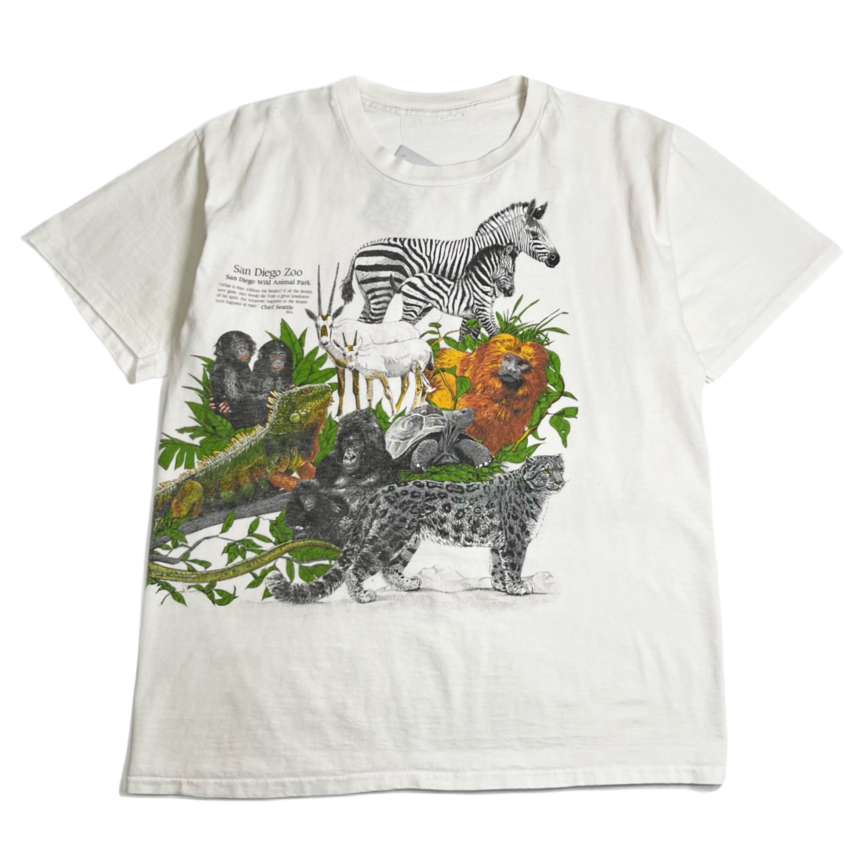 1987 Harlequin San Diego Zoo Animals Graphic Tee L