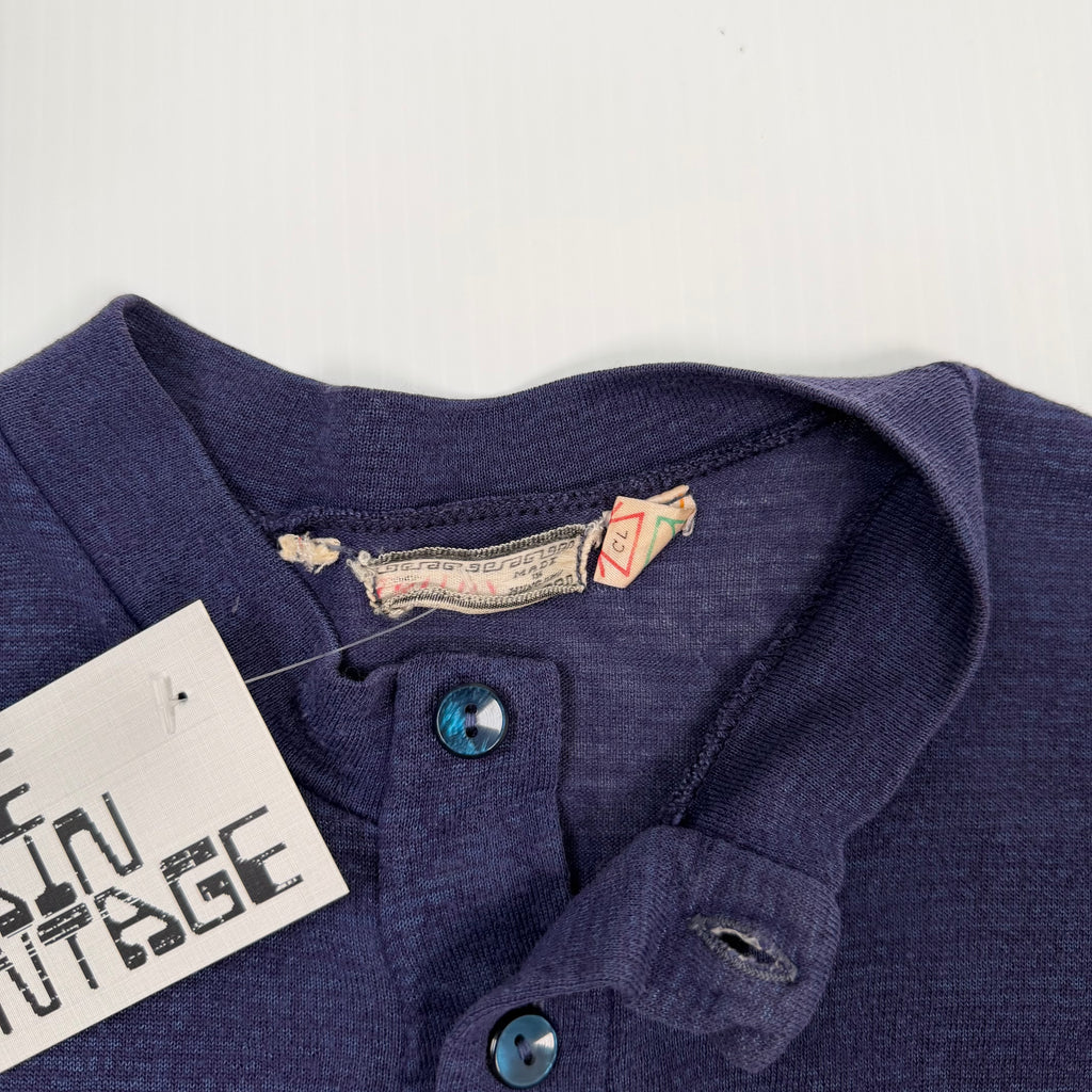 Vintage Blank Thin Henley Shirt S