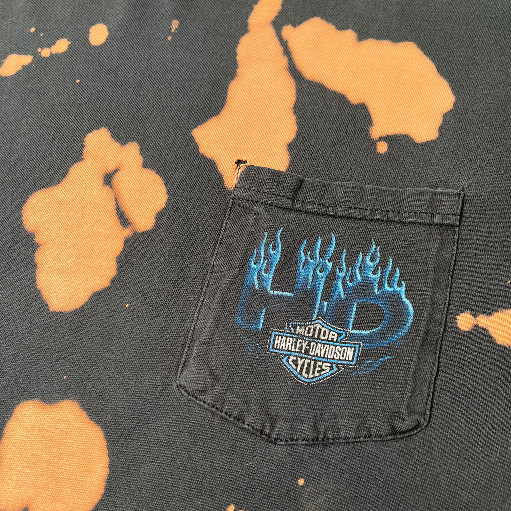 Harley Davidson Bleach Spot Pocket Tee XL