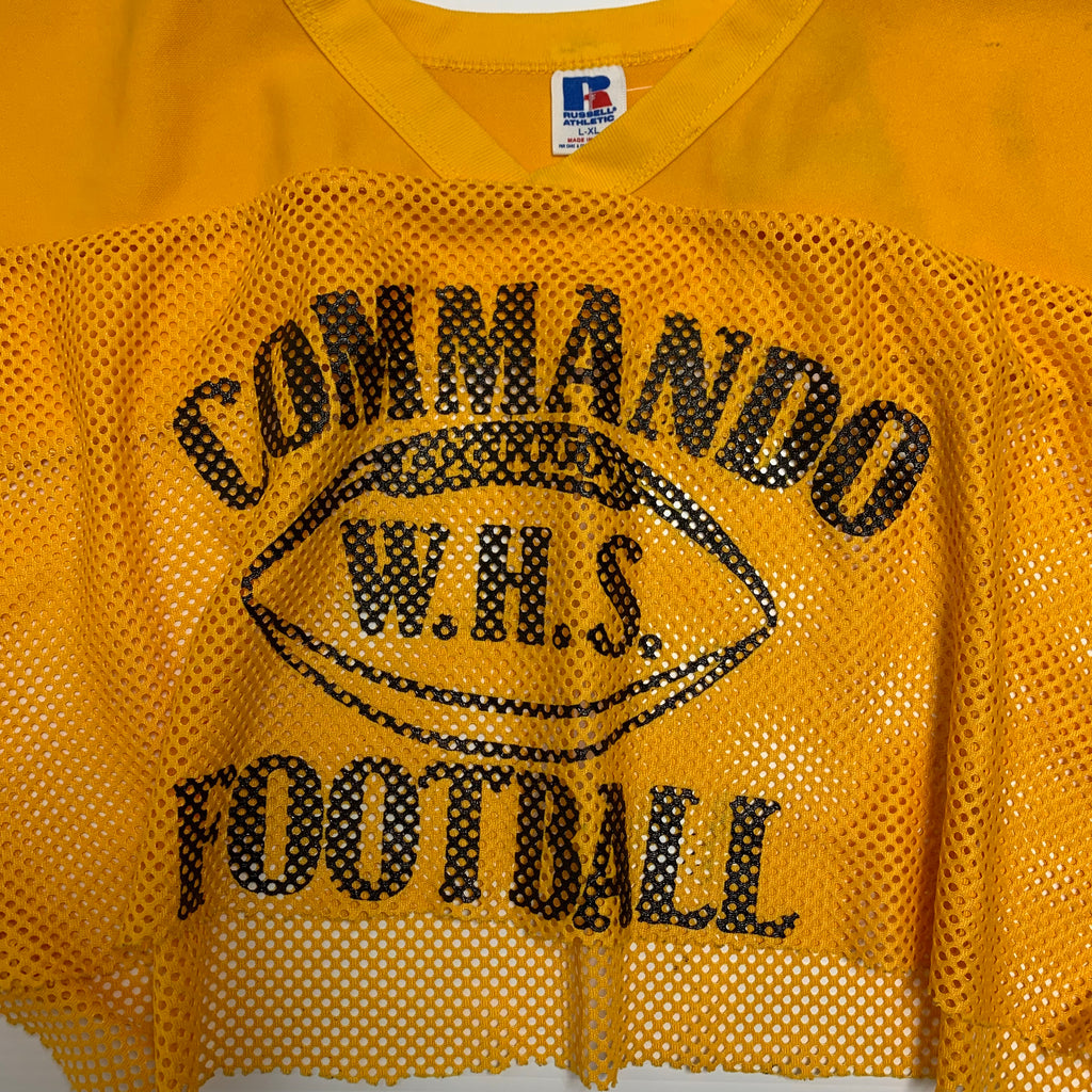 90’s Cropped Commando W.H.S Football Jersey XL