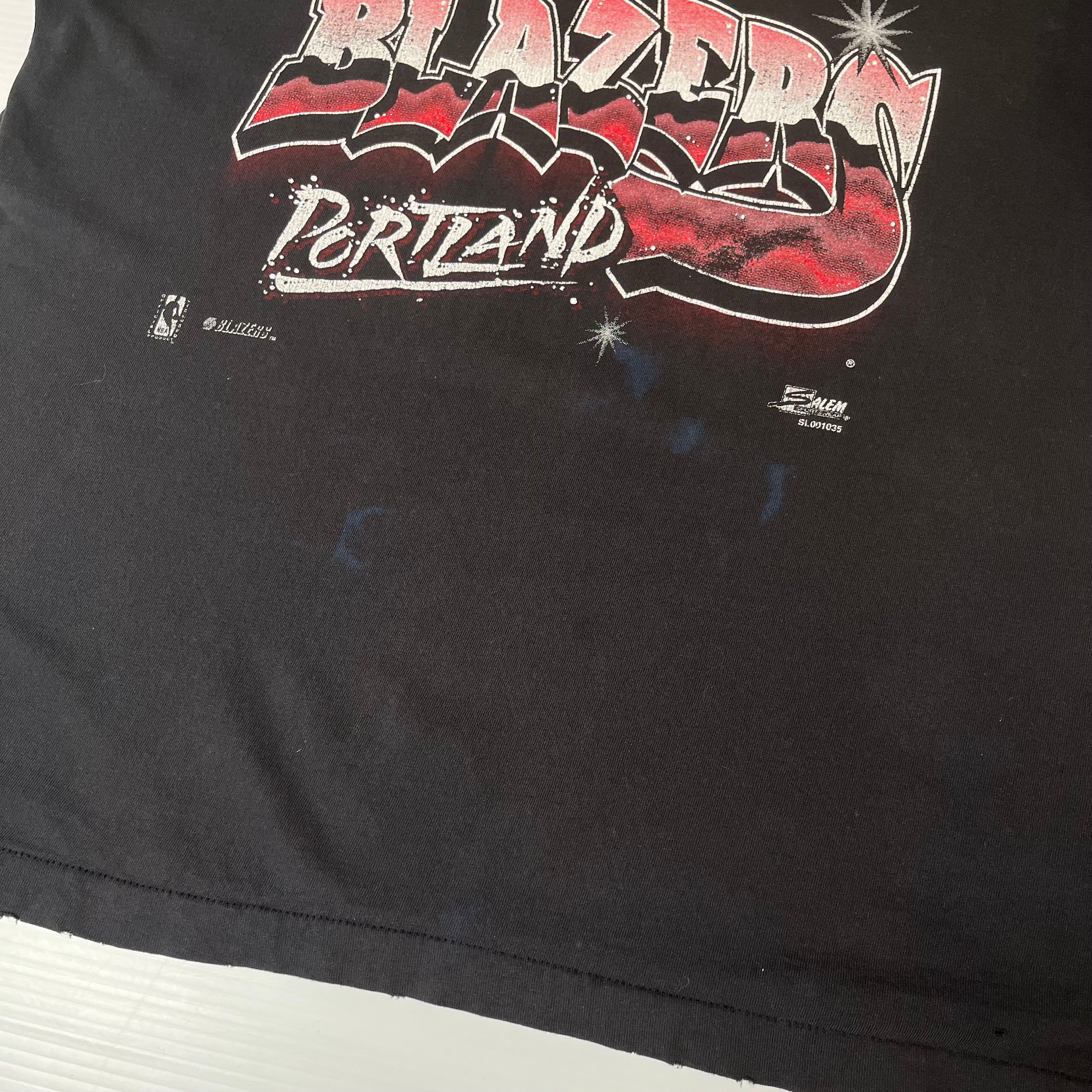 90s Salem Sportswear Portland Blazers Graffiti Tee XL