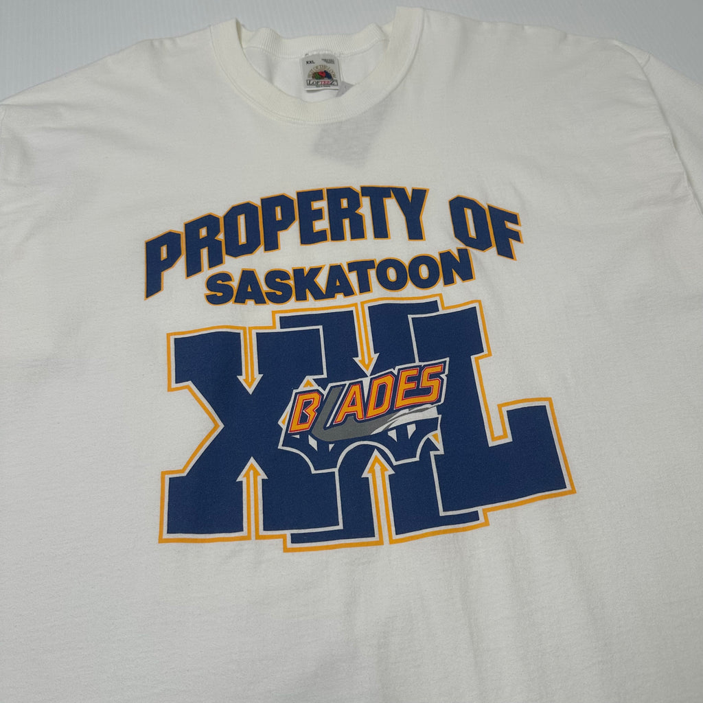 Vintage Saskatoon Blades WHL Hockey Tee XXL