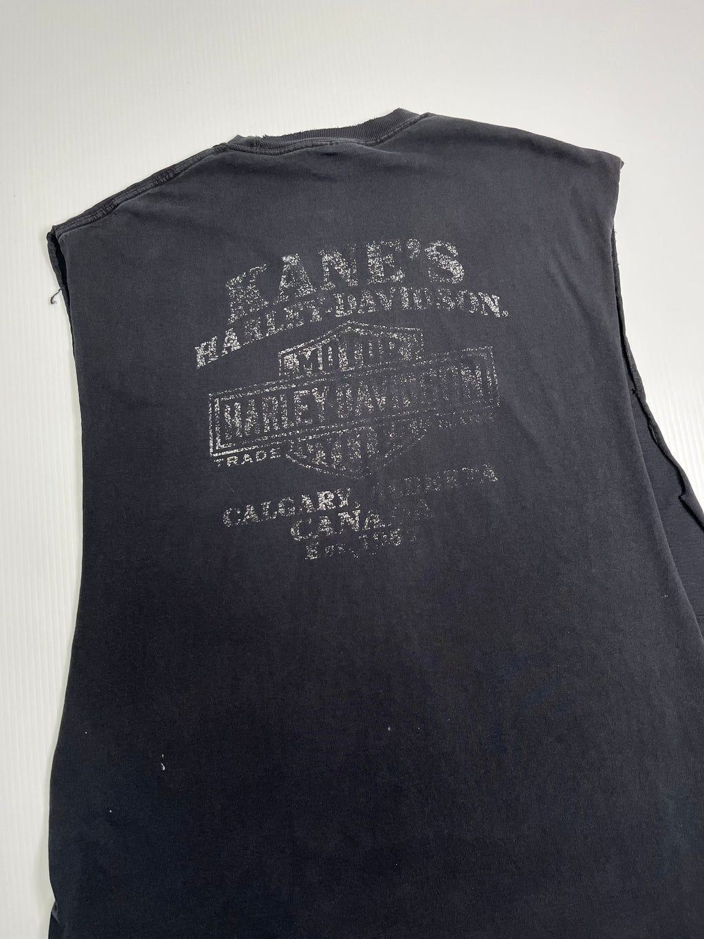 Vintage Harley Davidson Smoke Em Cut Off Tee L
