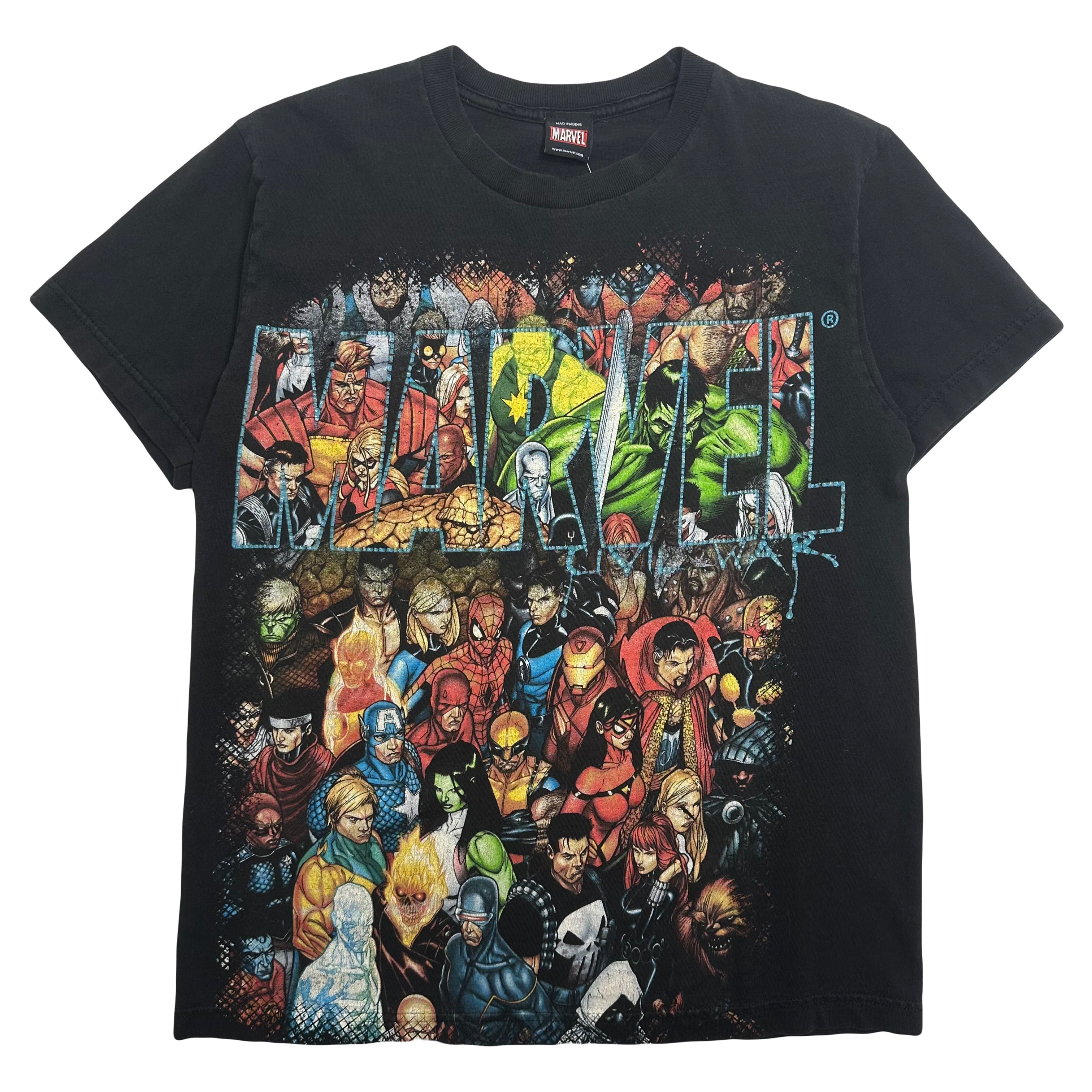 Marvel Mad Engine Characters Graphic Tee M