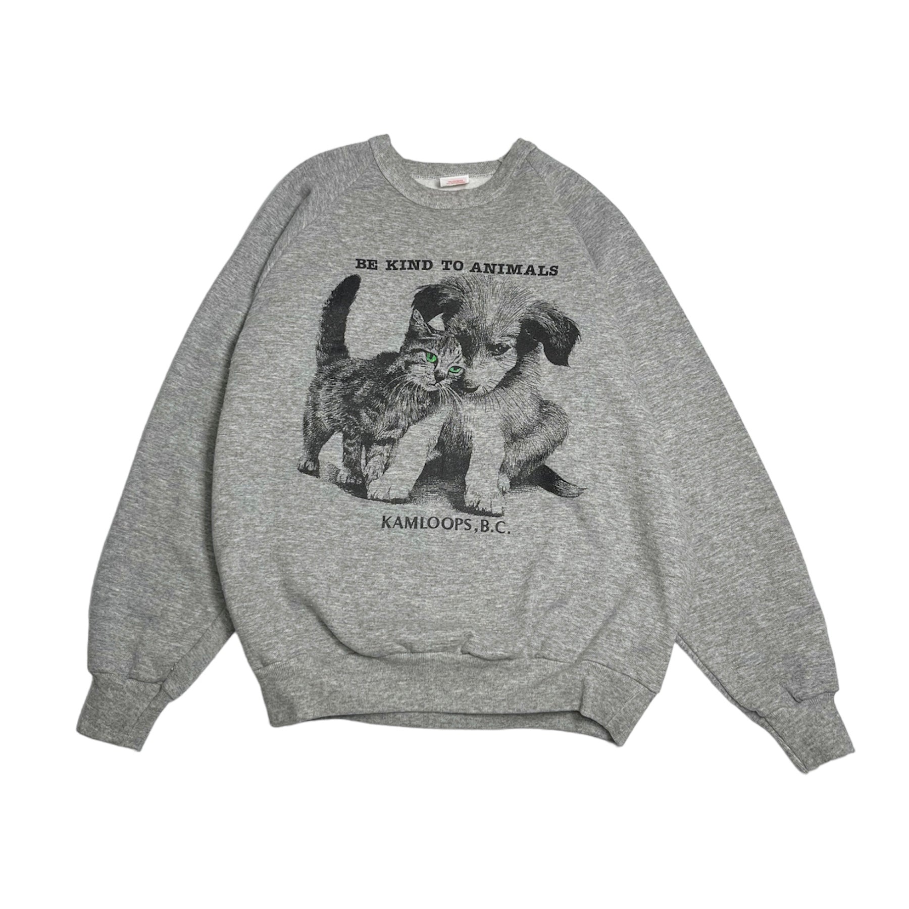 Vintage Be Kind To Animals Kamloops BC Crewneck L