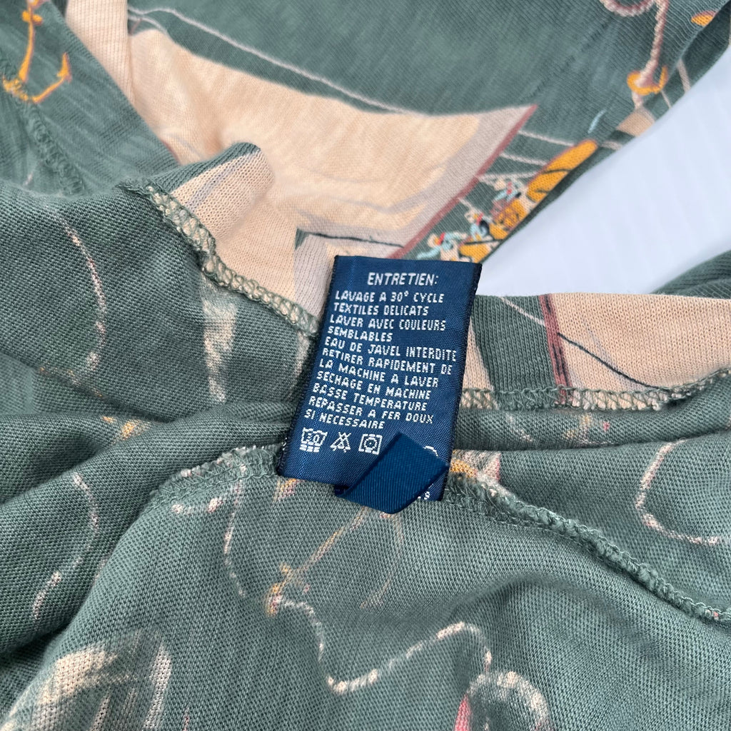 Vintage Ralph Lauren Sailing Pattern Polo Shirt Women's L