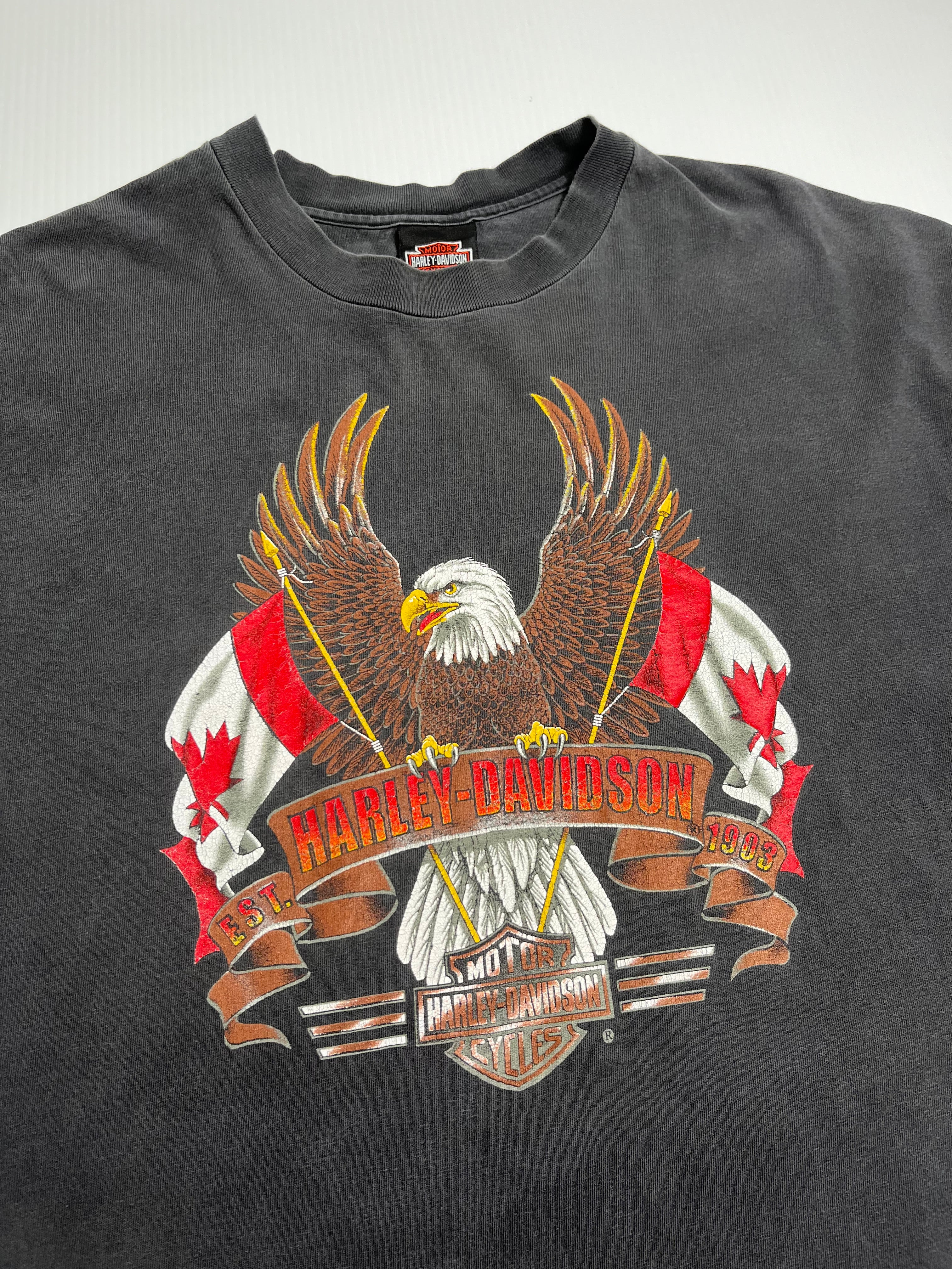 Vintage Harley Davidson Alberta Canada Tee XL