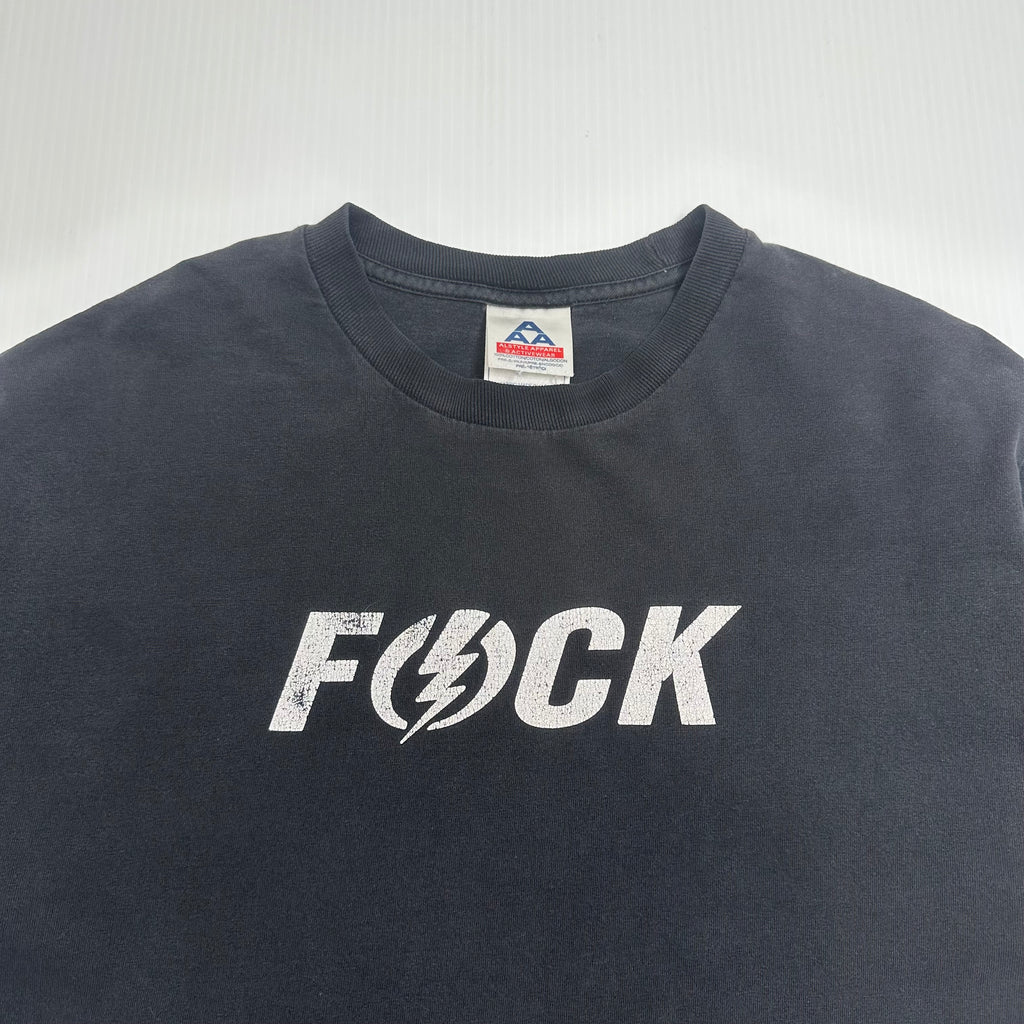 Vintage F*ck Lightning Bolt Graphic Tee L