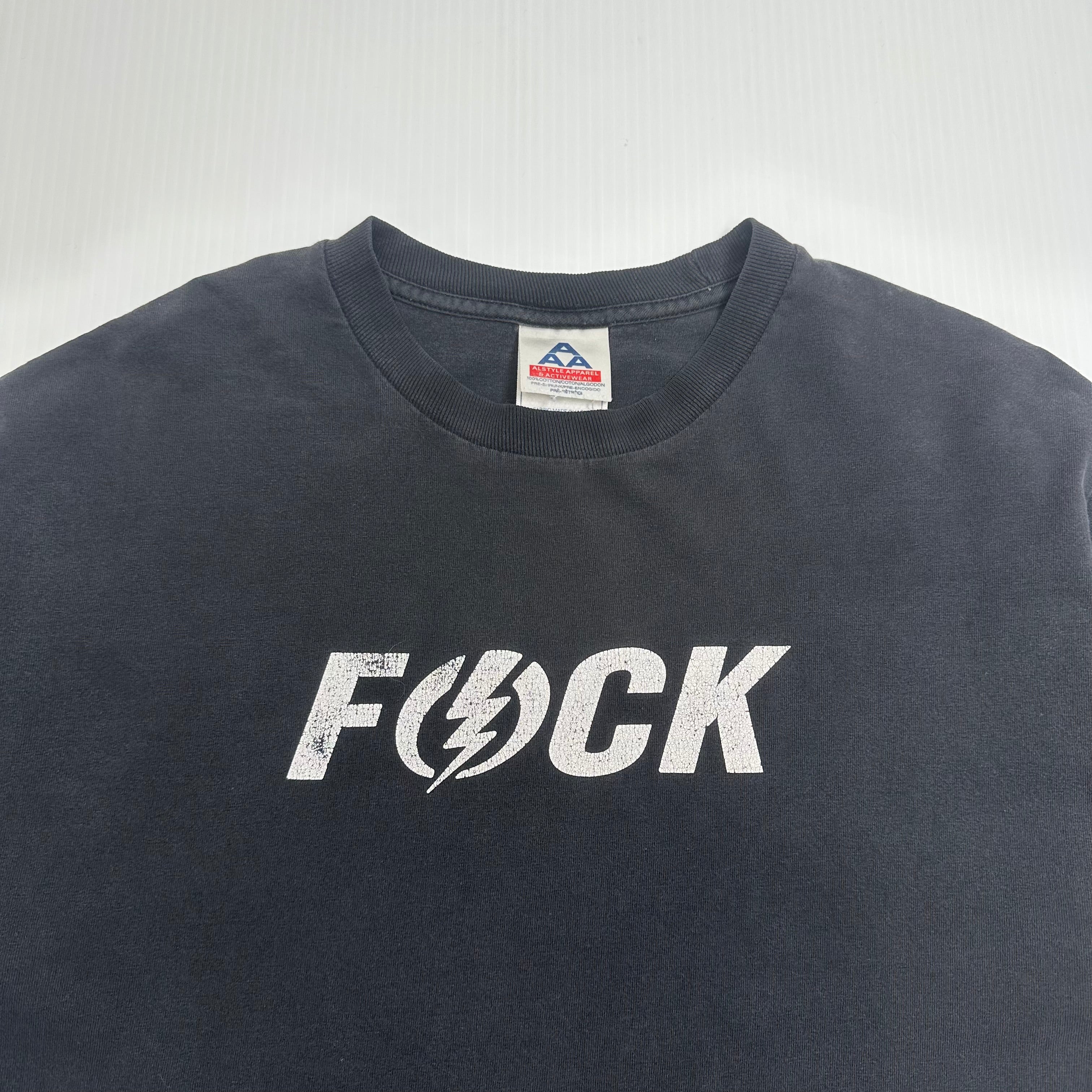 Vintage F*ck Lightning Bolt Graphic Tee L
