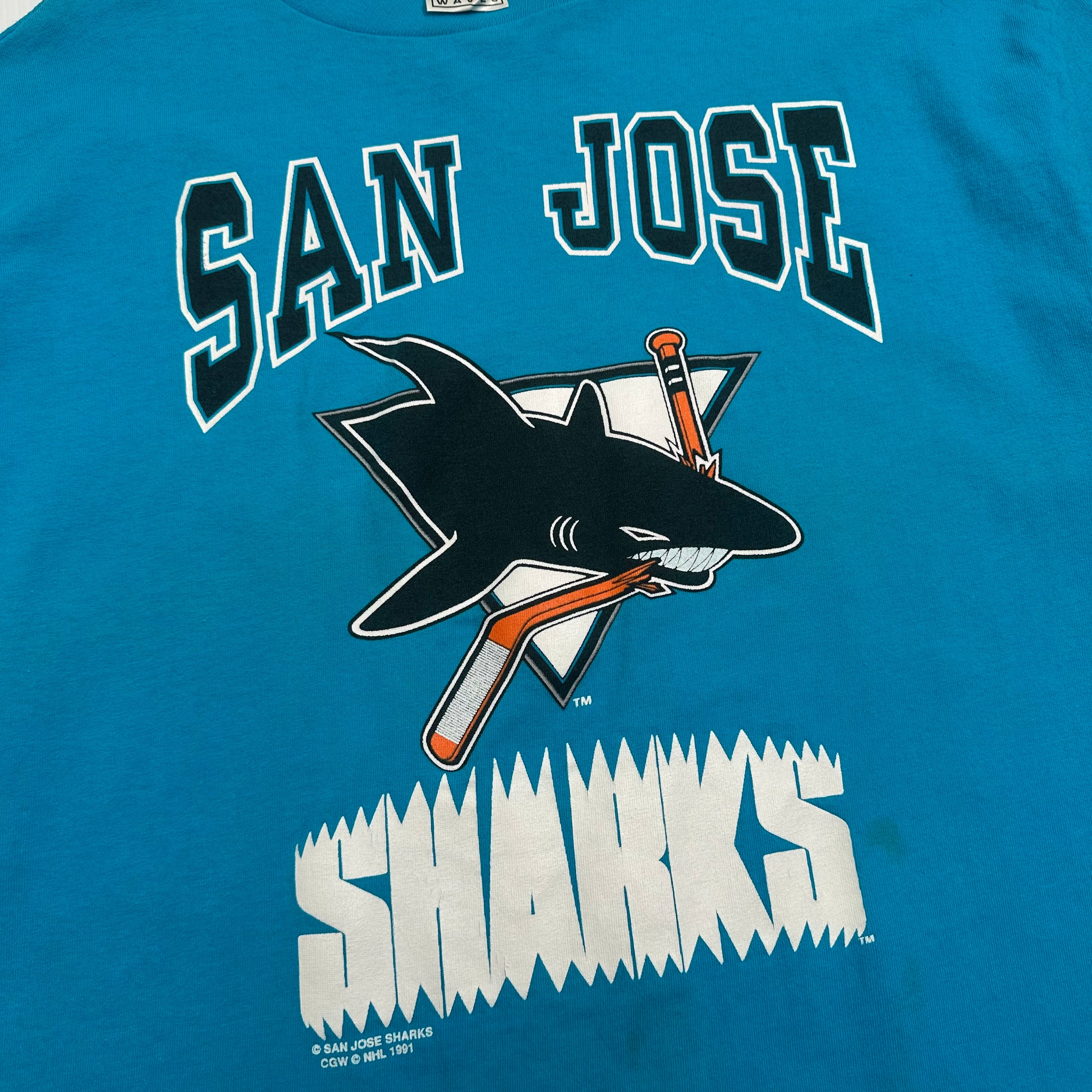 1991 NHL San Jose Sharks Graphic Tee L
