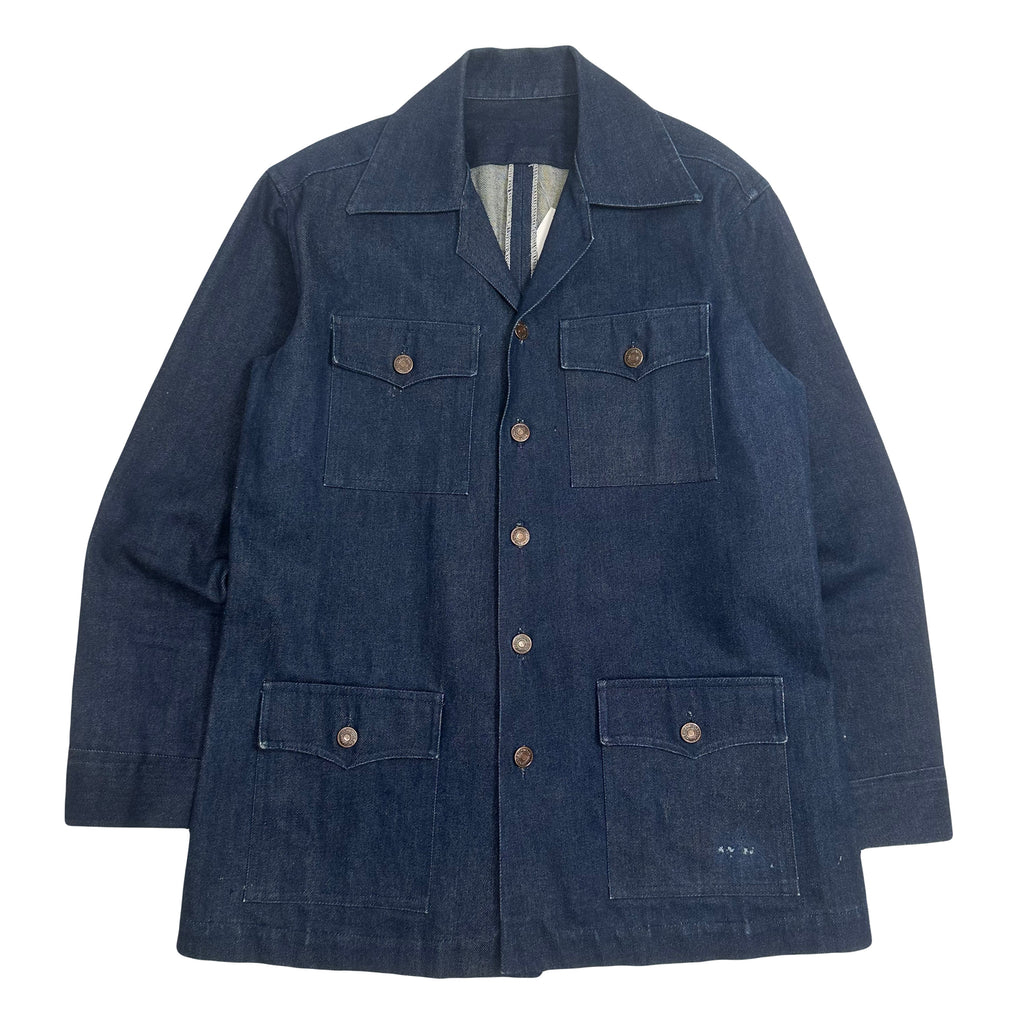 Vintage Levi's Selvedge Dark Wash Denim Chore Coat L