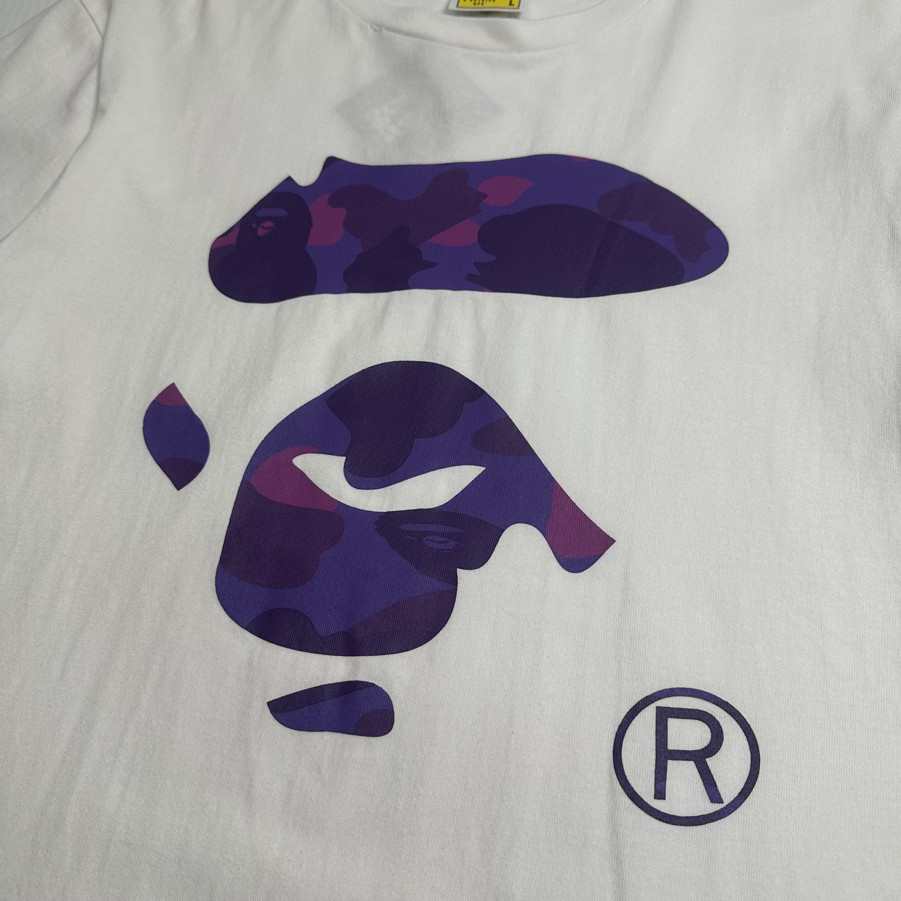 A Bathing Ape Camo Head Tee L