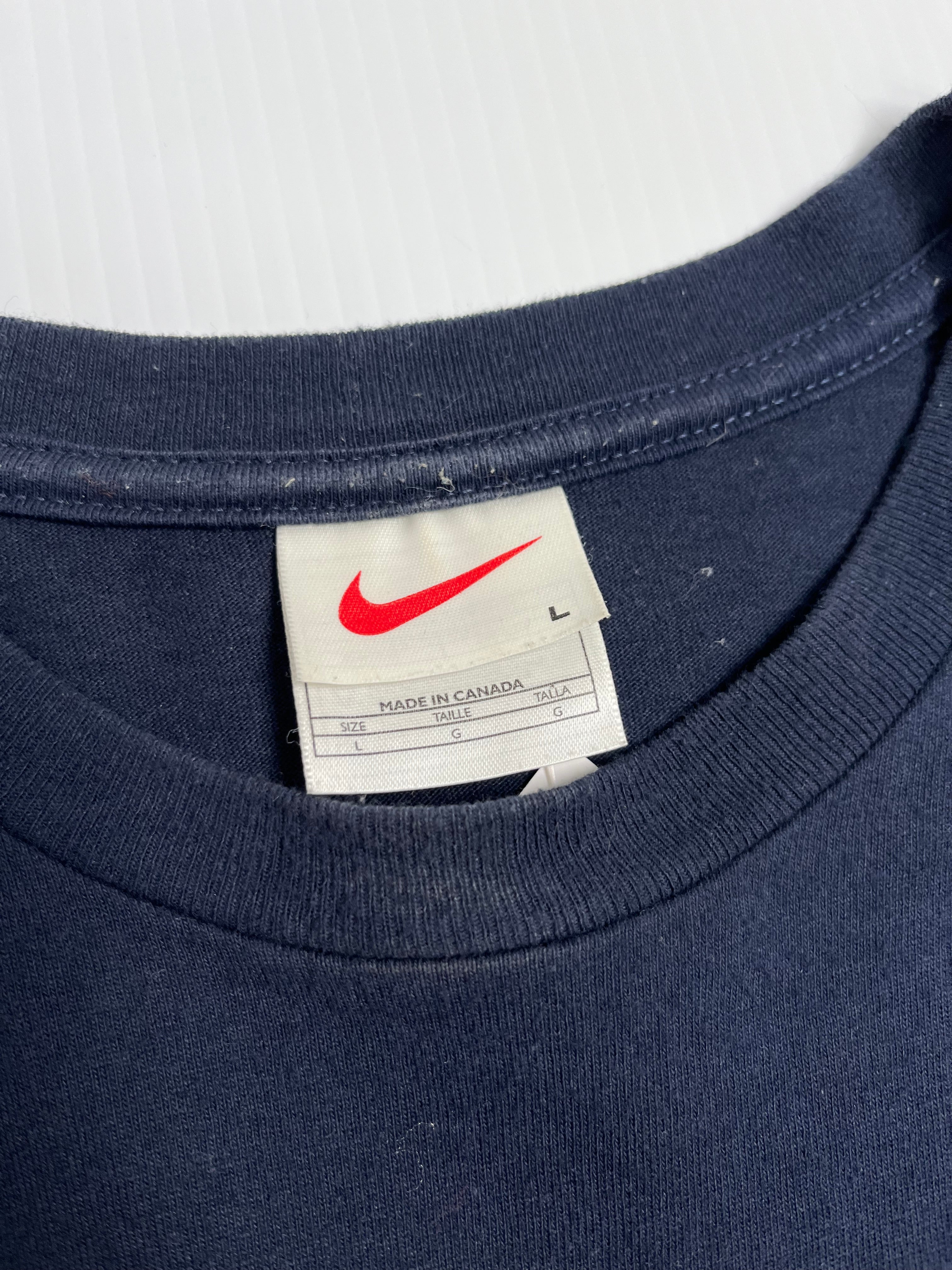 90s Nike Script Logo Graphic Tee L