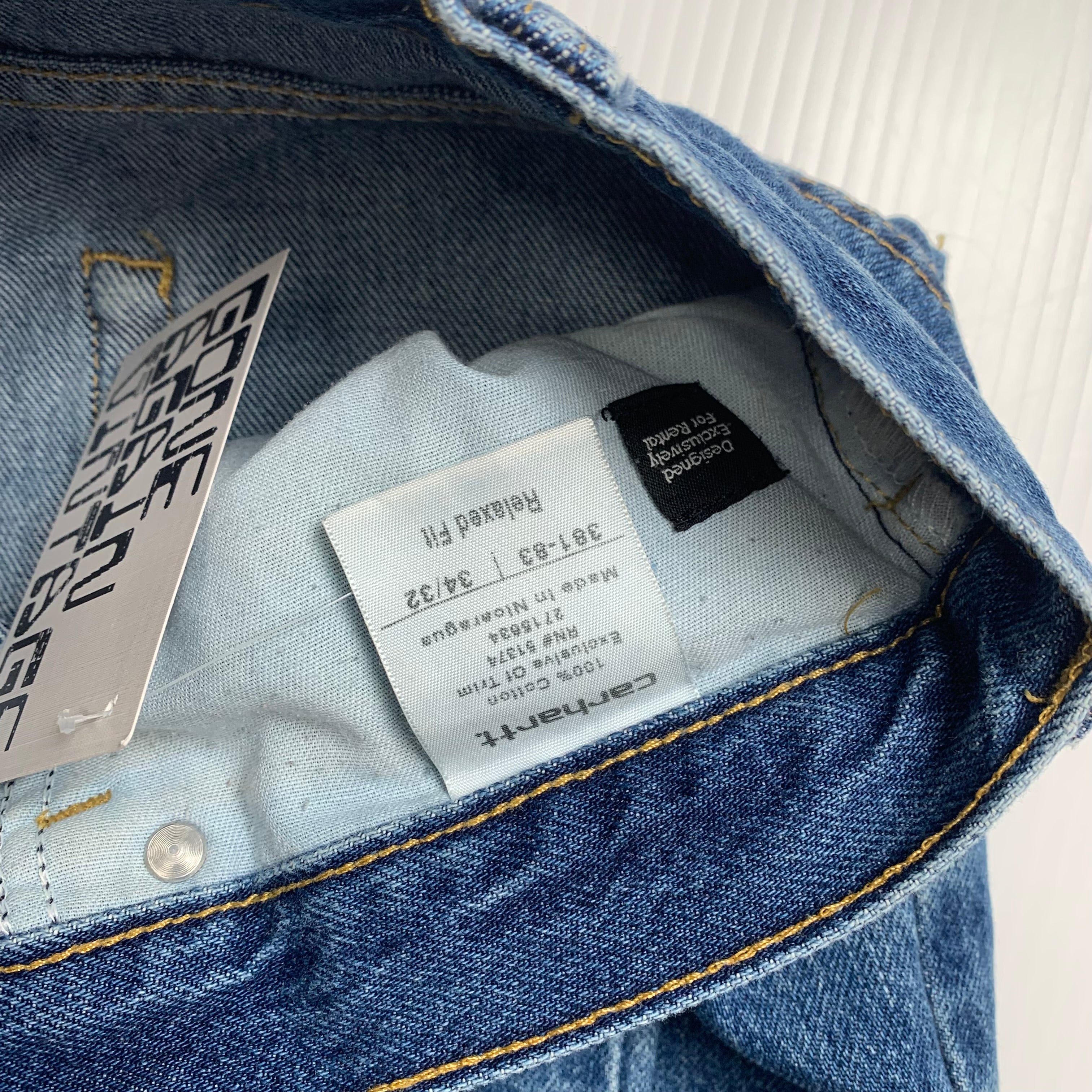 Carhartt Relaxed Fit Medium Wash Carpenter Denim 34