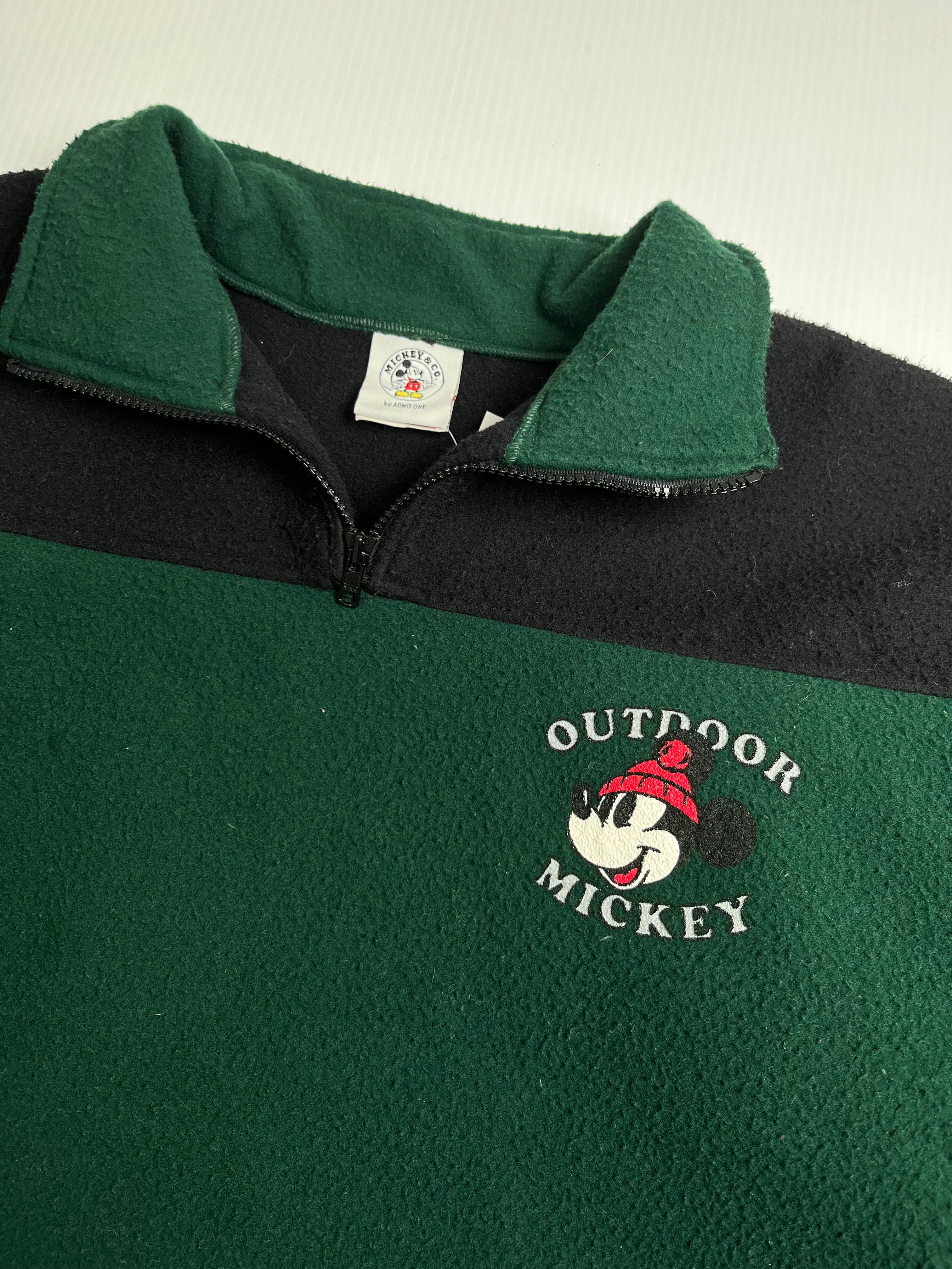 Vintage Disney Outdoor Mickey Two-Tone Fleece Pullover XL