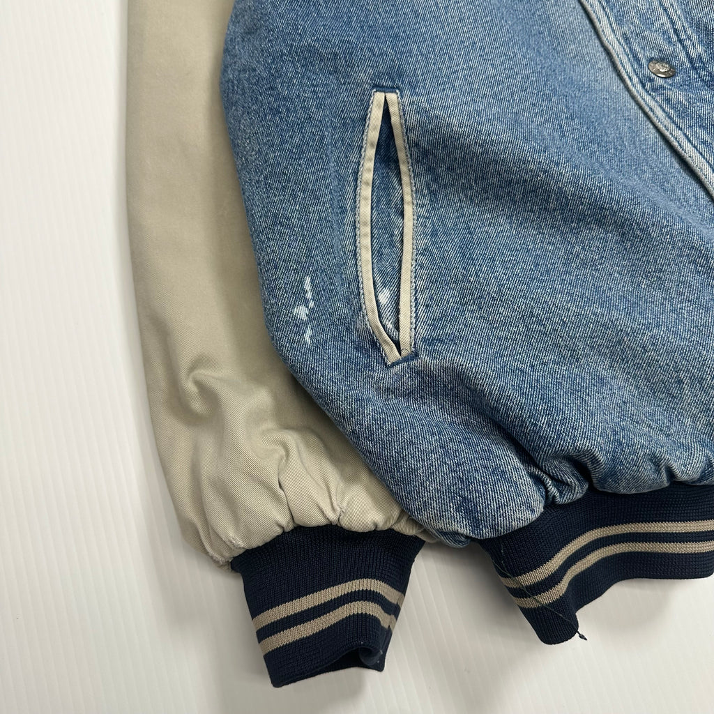 Vintage North Bay Denim Varsity Jacket L