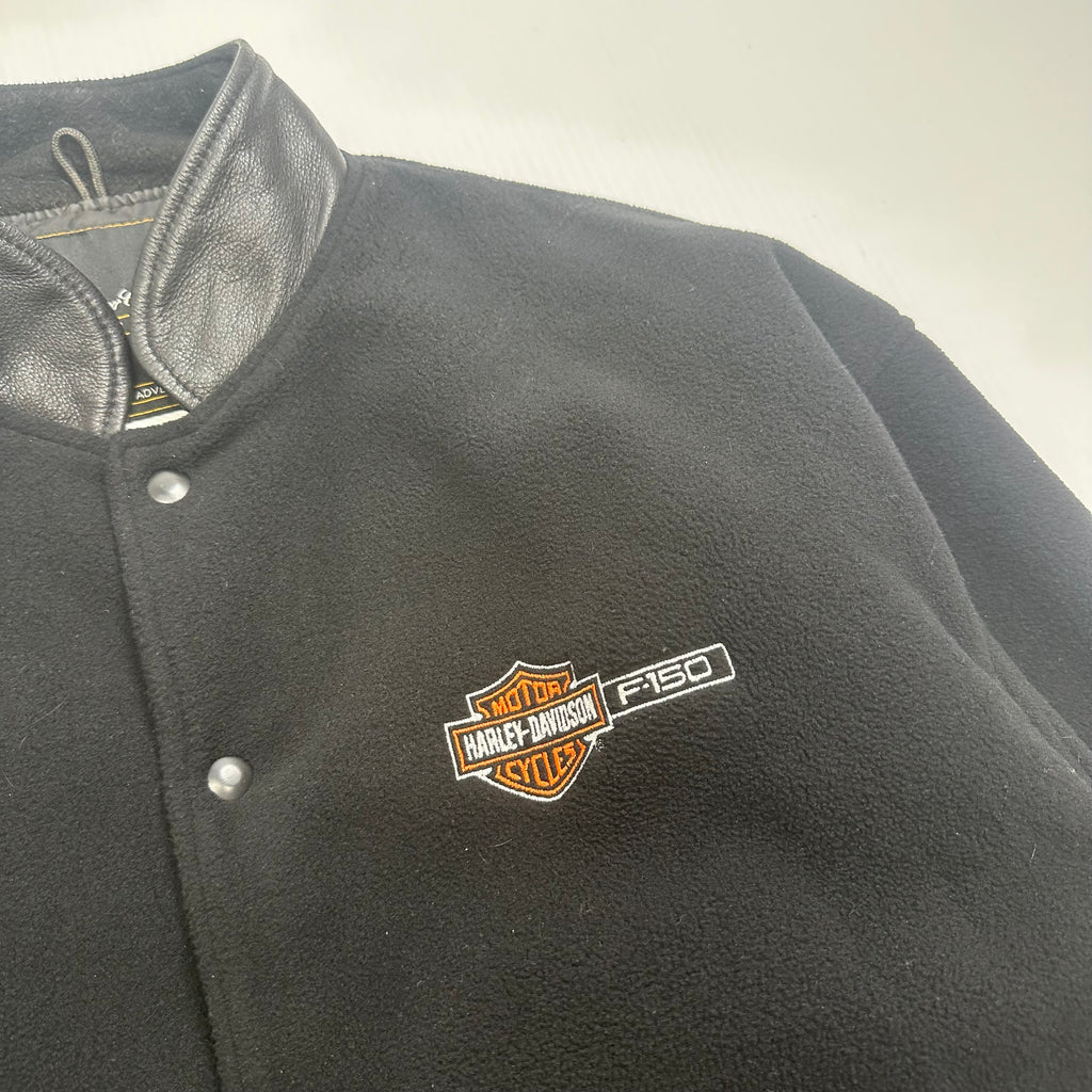 Vintage Harley Davidson F-150 Fleece Bomber Jacket S