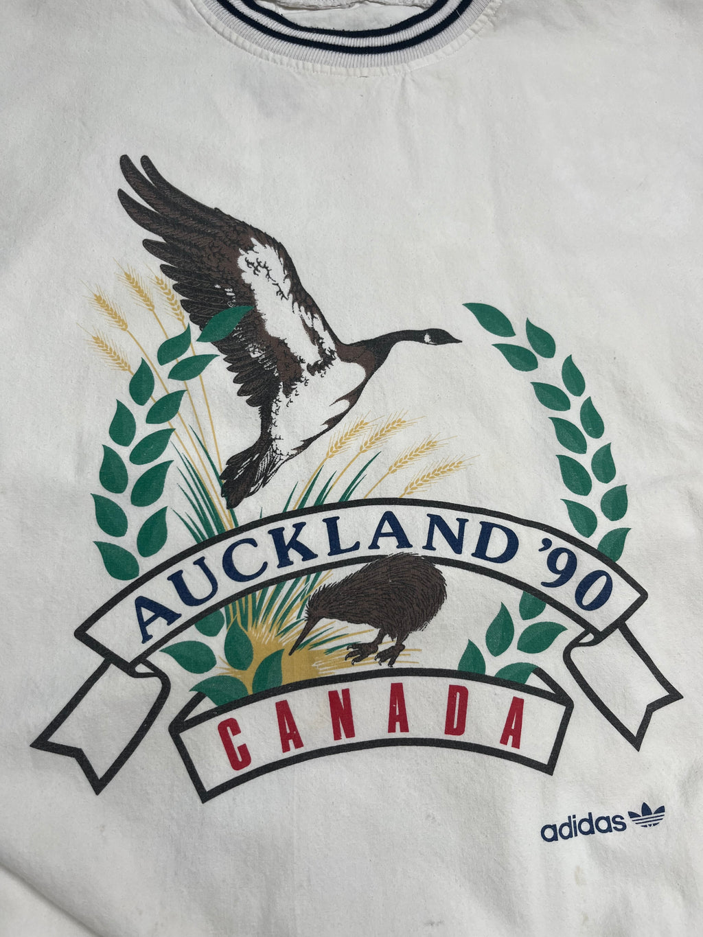 Vintage Adidas Canada Auckland '90 Light Crewneck XL