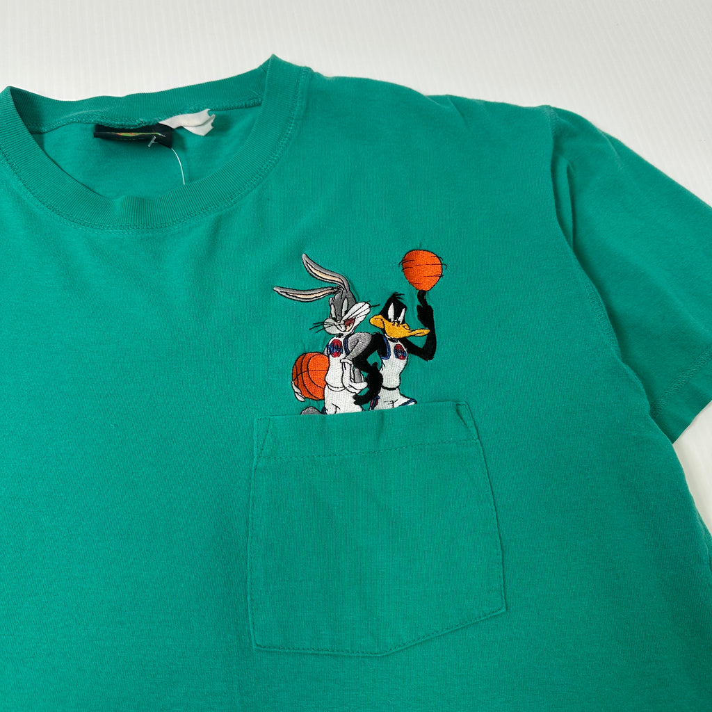 1996 Space Jam Mini Graphic Pocket Tee M