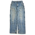 Vintage Carhartt Faded Light Wash Denim Double Knee 30x31.5