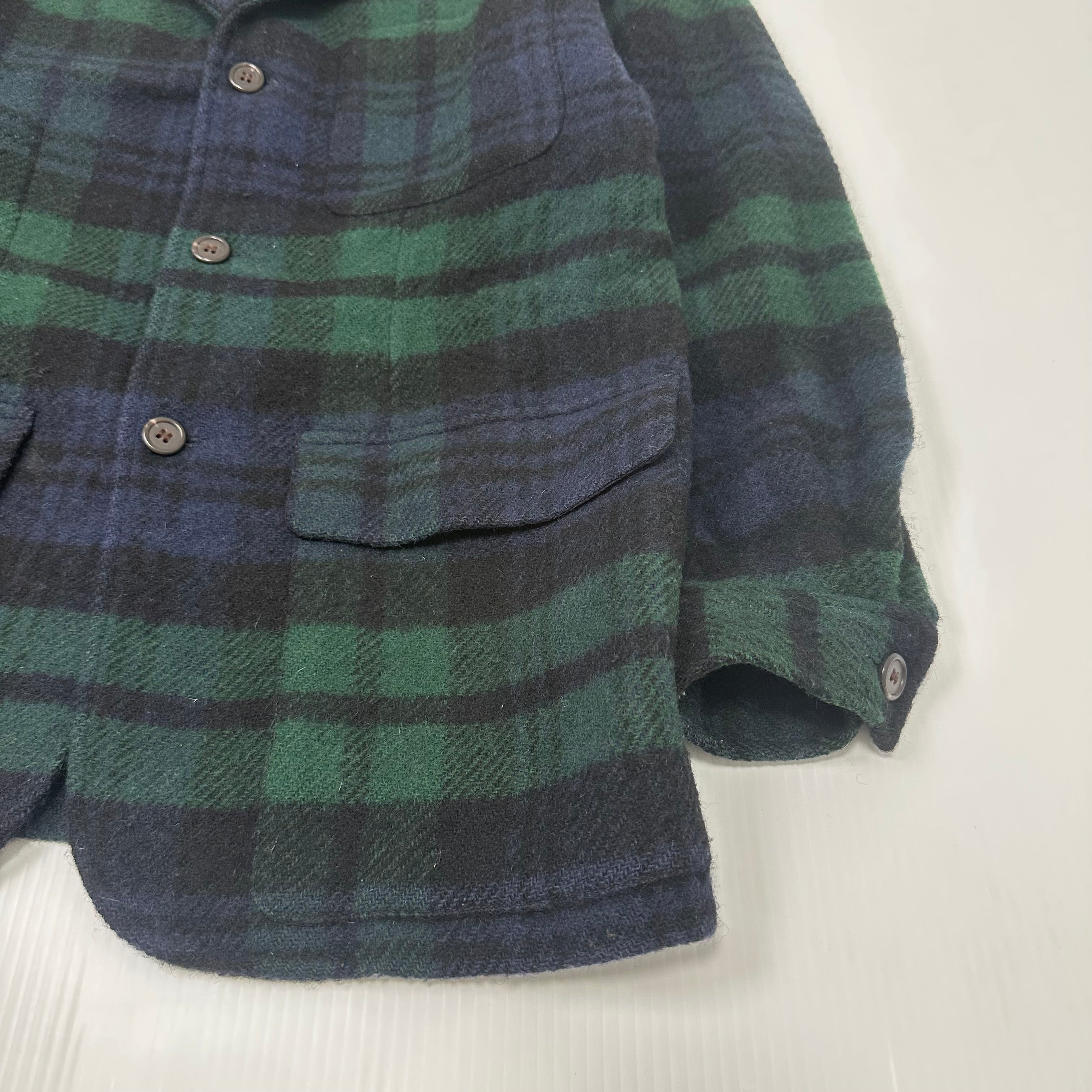 Vintage Ralph Lauren Wool Plaid Blazer Jacket Women's 8