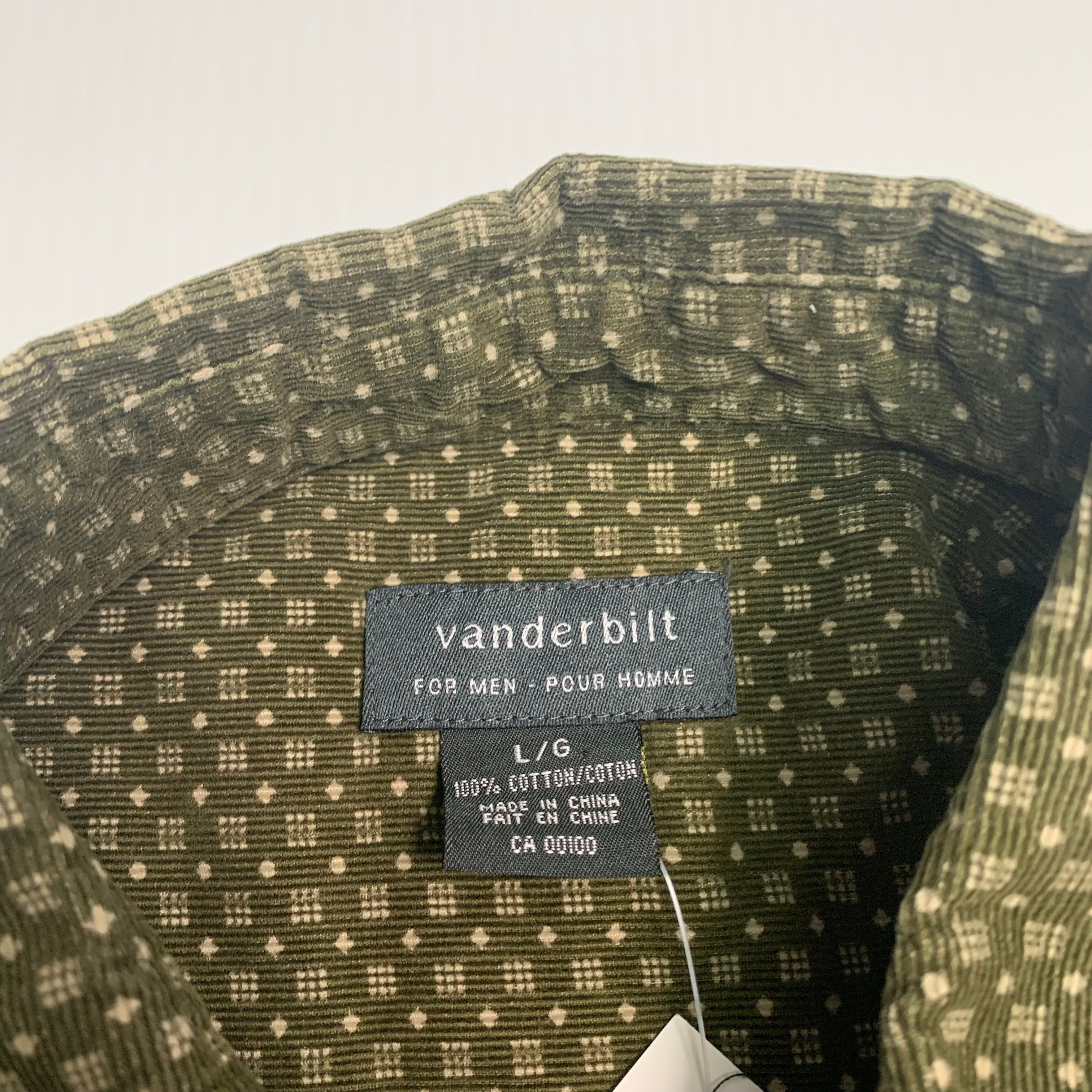 Vintage Vanderbilt Green Button Up L