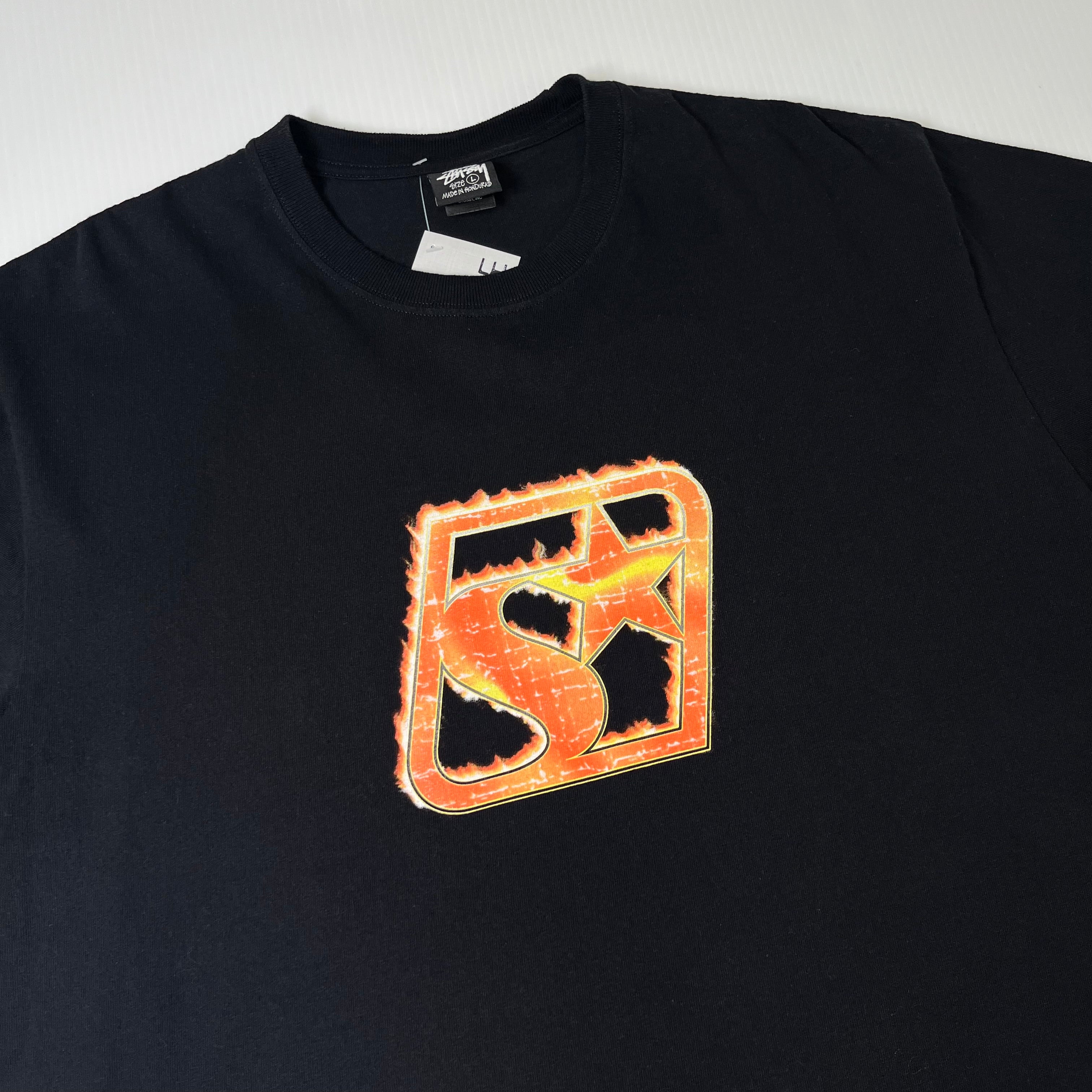 Stussy Flame Star Graphic Tee L