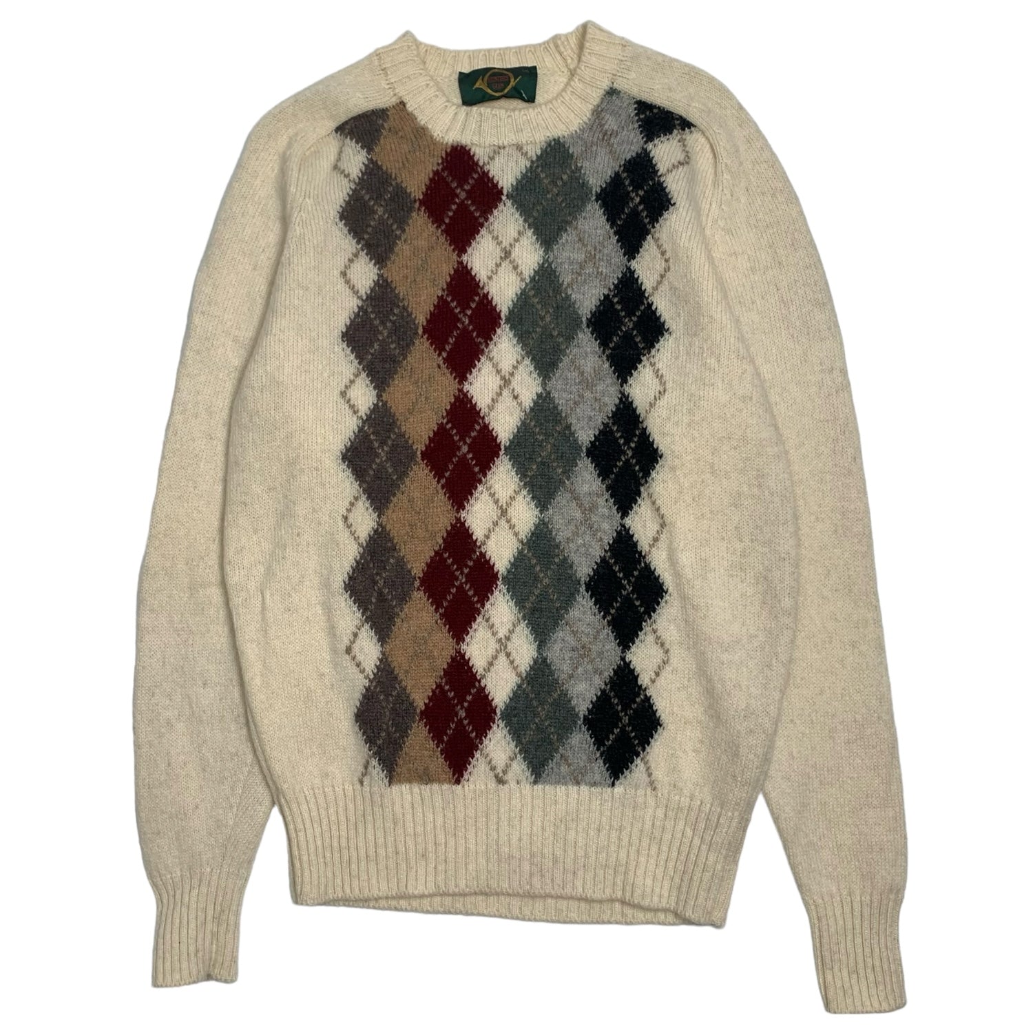 Argyle Hunters Glen Knit Sweater L
