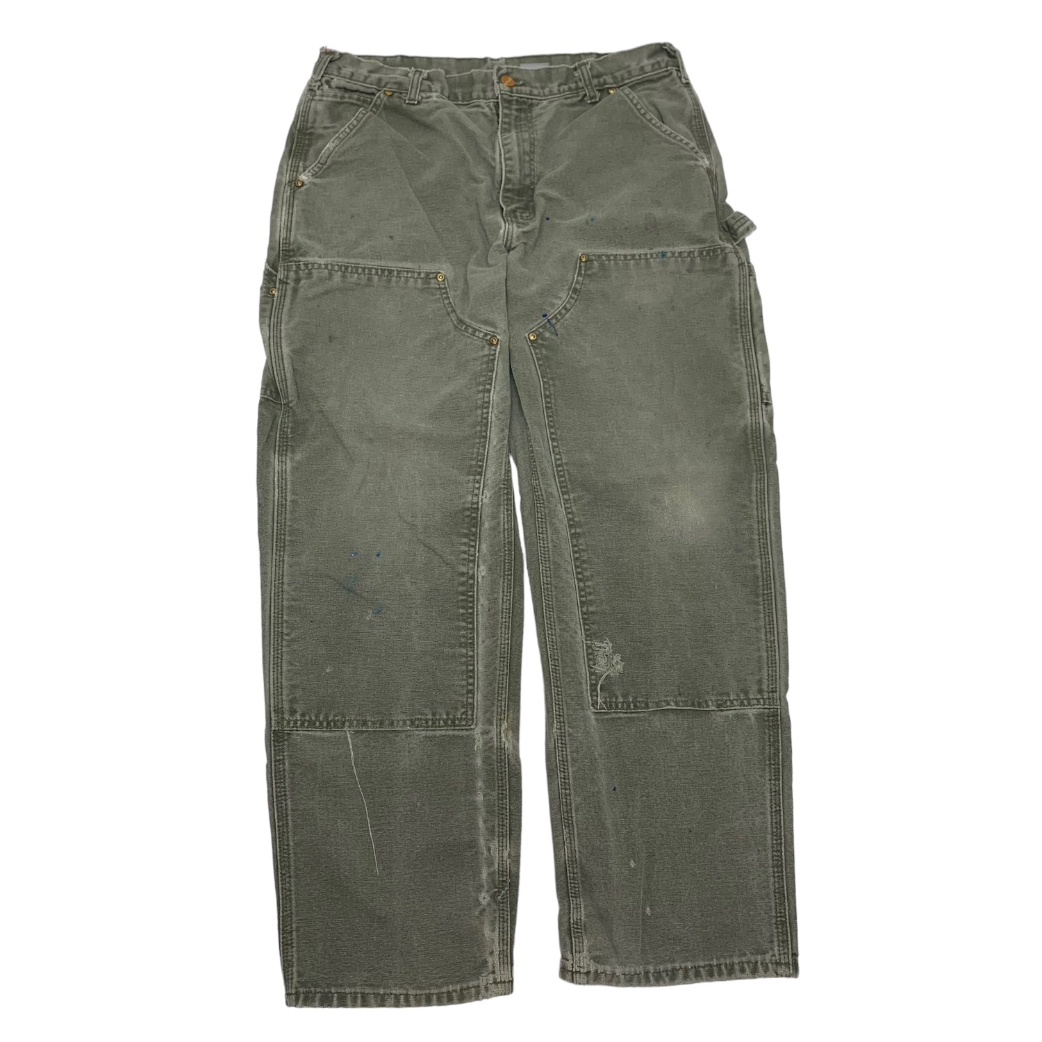 Carhartt Olive Double Knee Denim 34x30 0613