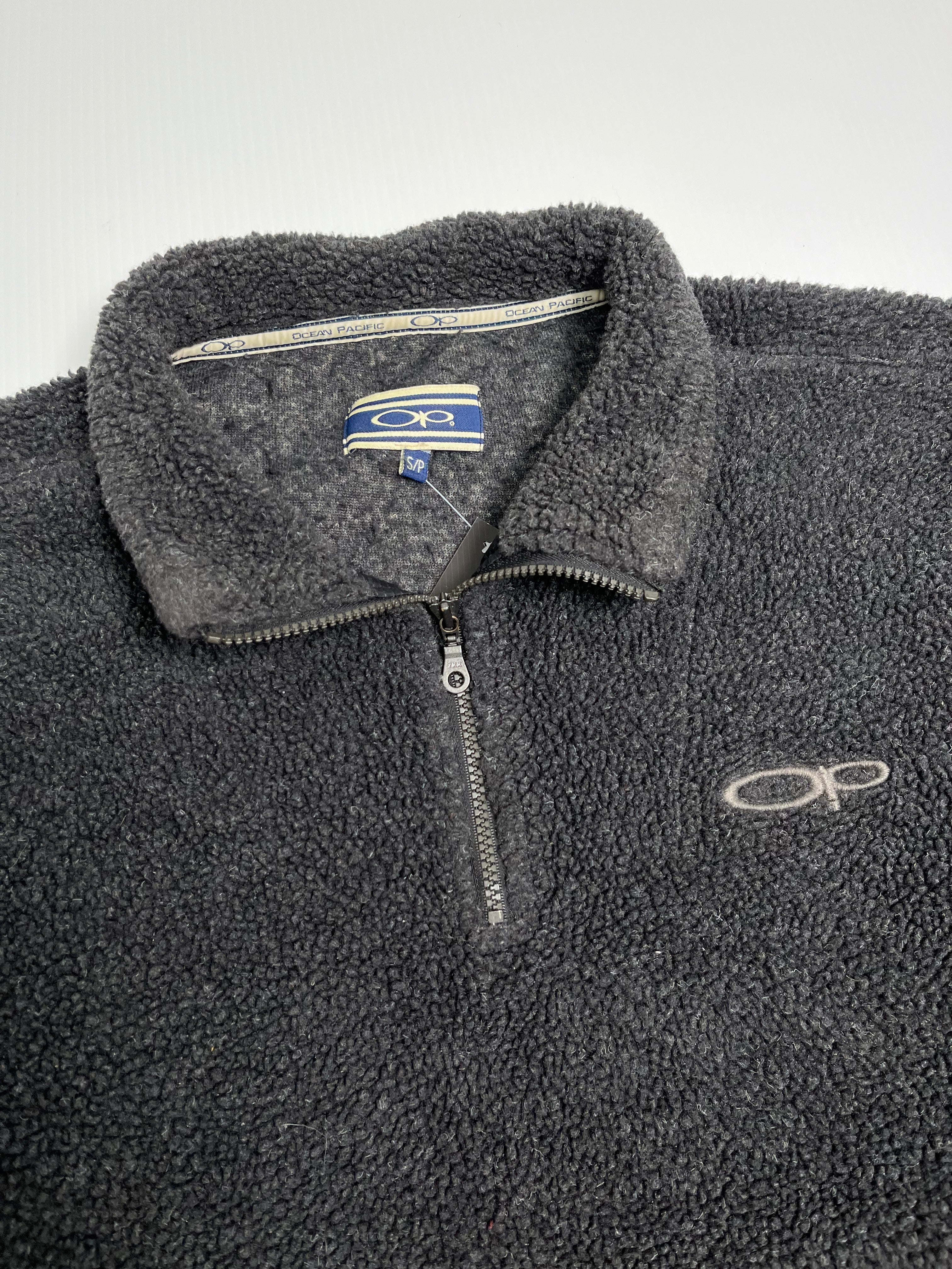 Vintage Ocean Pacific Deep Pile 1/4 Zip Fleece S