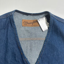 Load image into Gallery viewer, Vintage Wrangler Western Wear Denim Vest M
