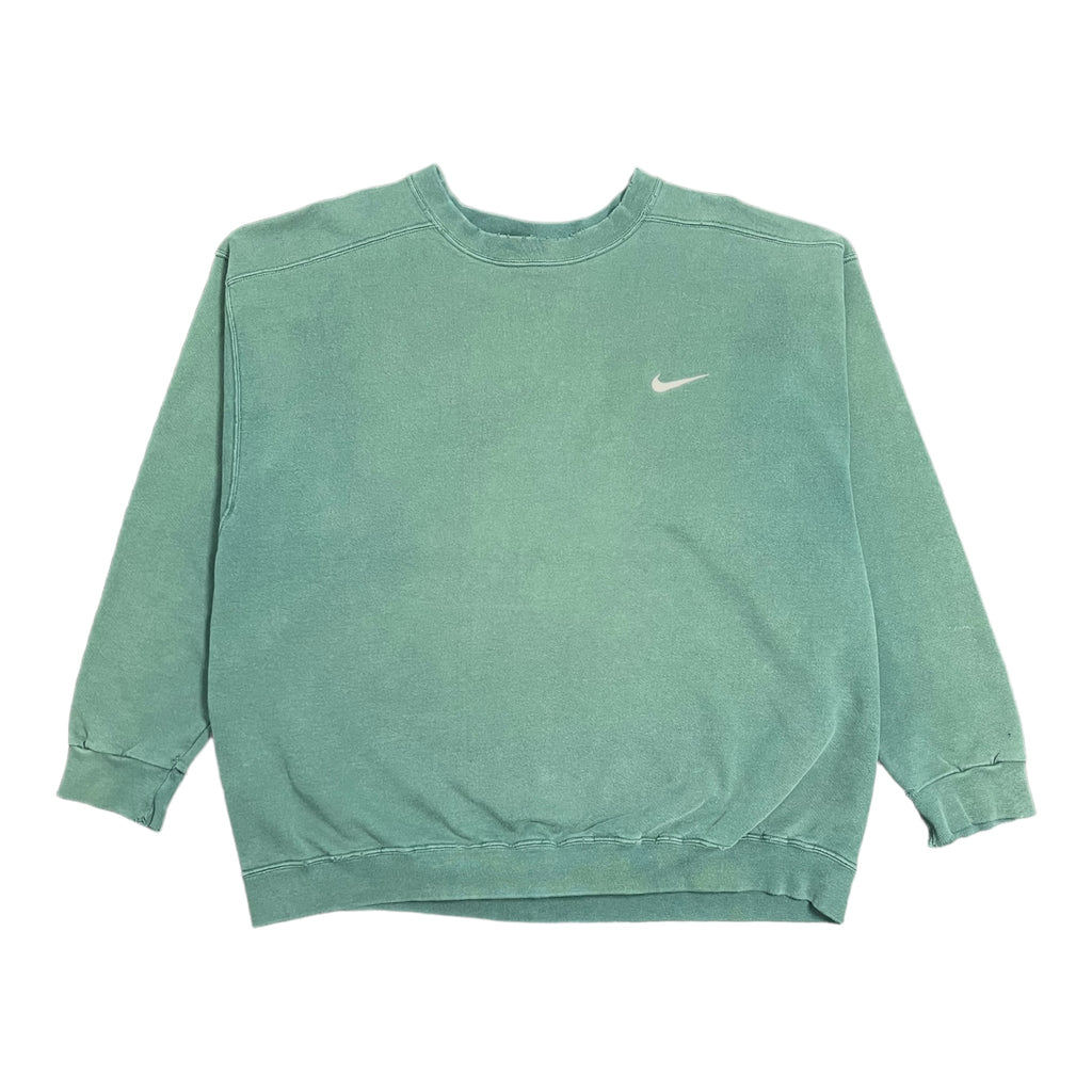 90s Nike Forest Green Swoosh Crewneck XL