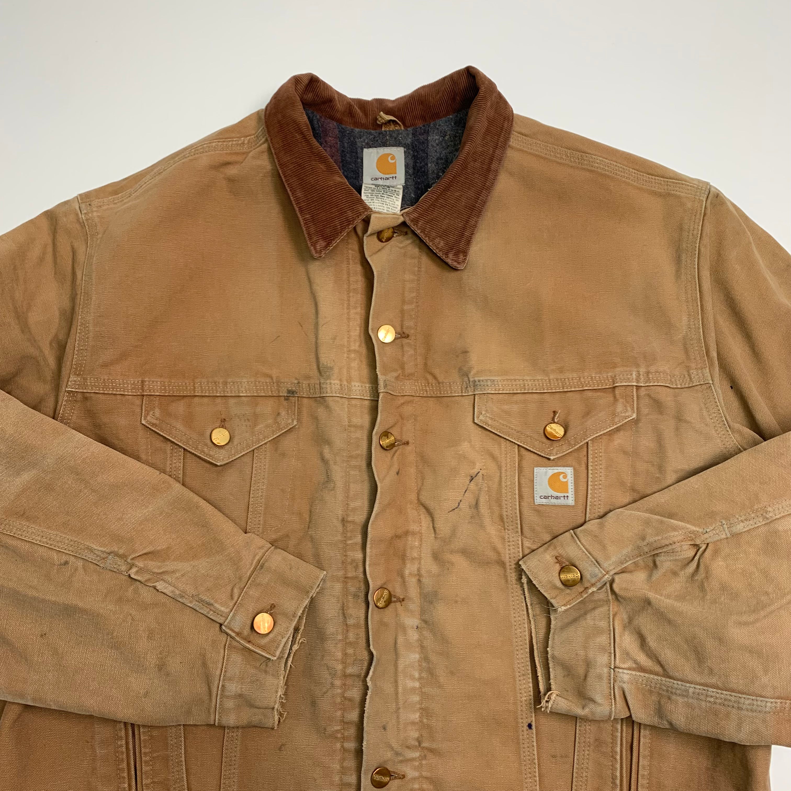 Carhartt J148 Tan Denim Jacket XXL