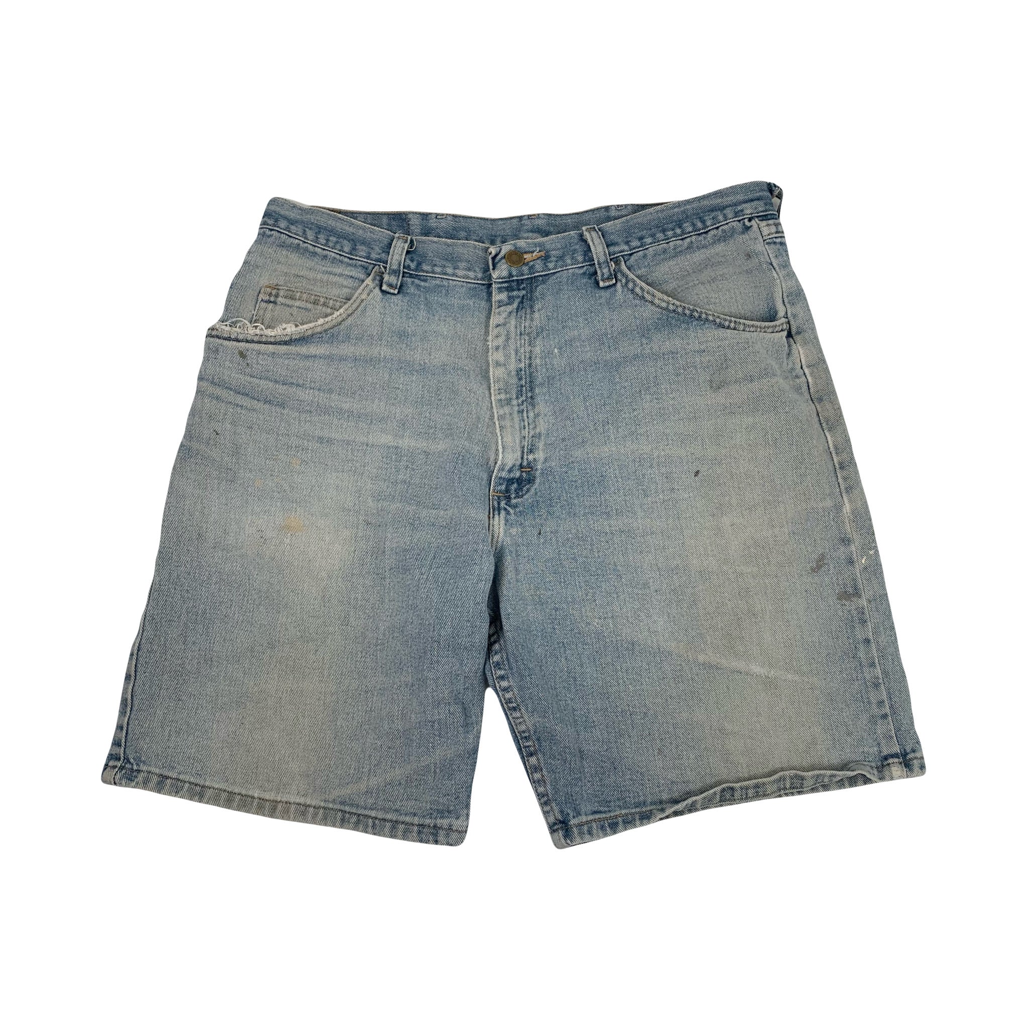 Vintage Wrangler Light Wash Distressed Denim Shorts 36