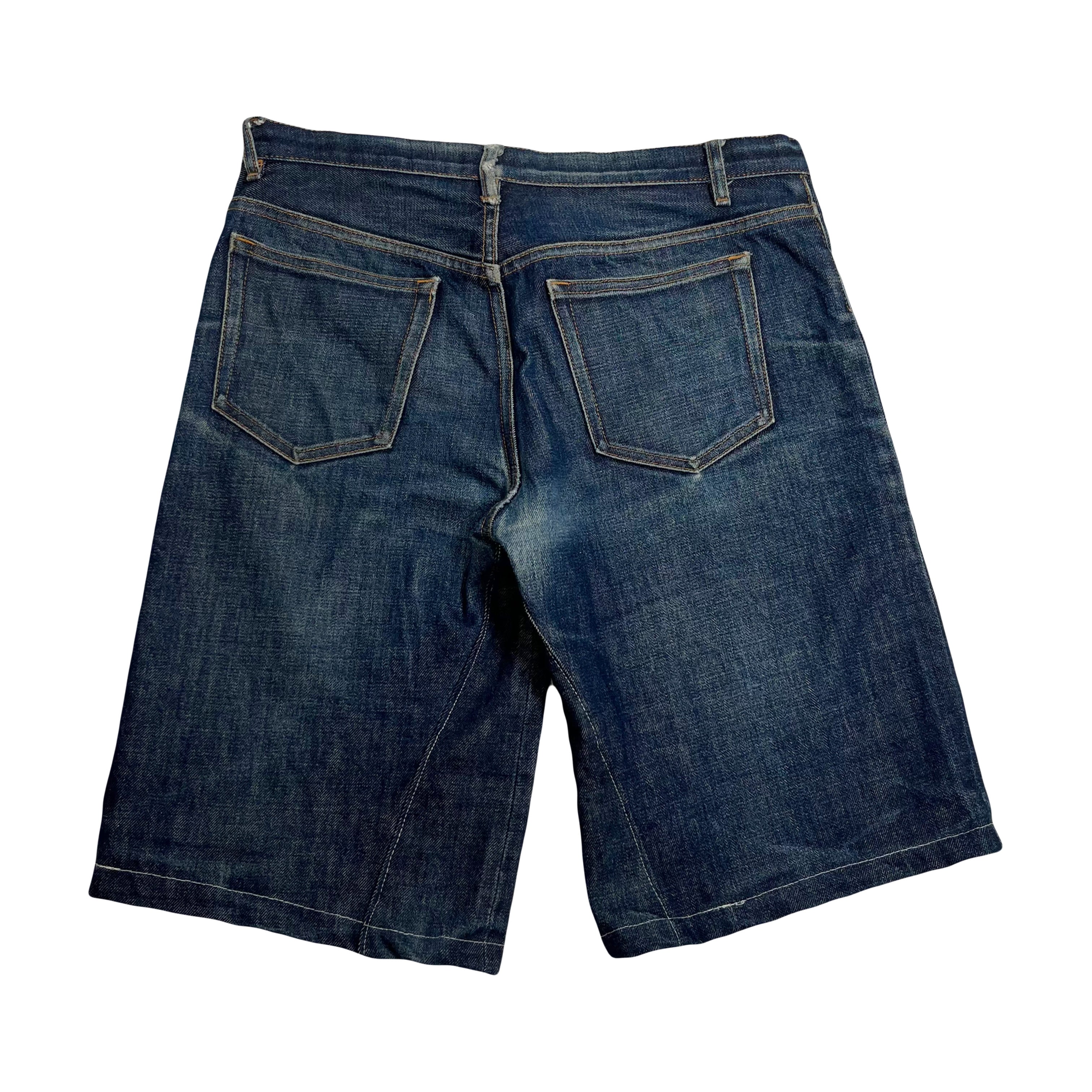 A.P.C. Reworked Baggy Dark Wash Denim Shorts 31