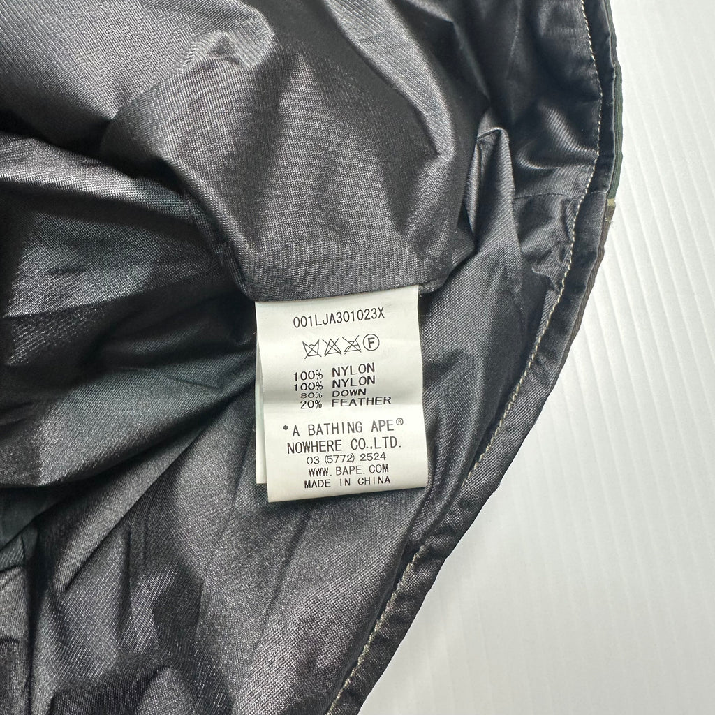 A Bathing Ape Camo Puffer Vest L