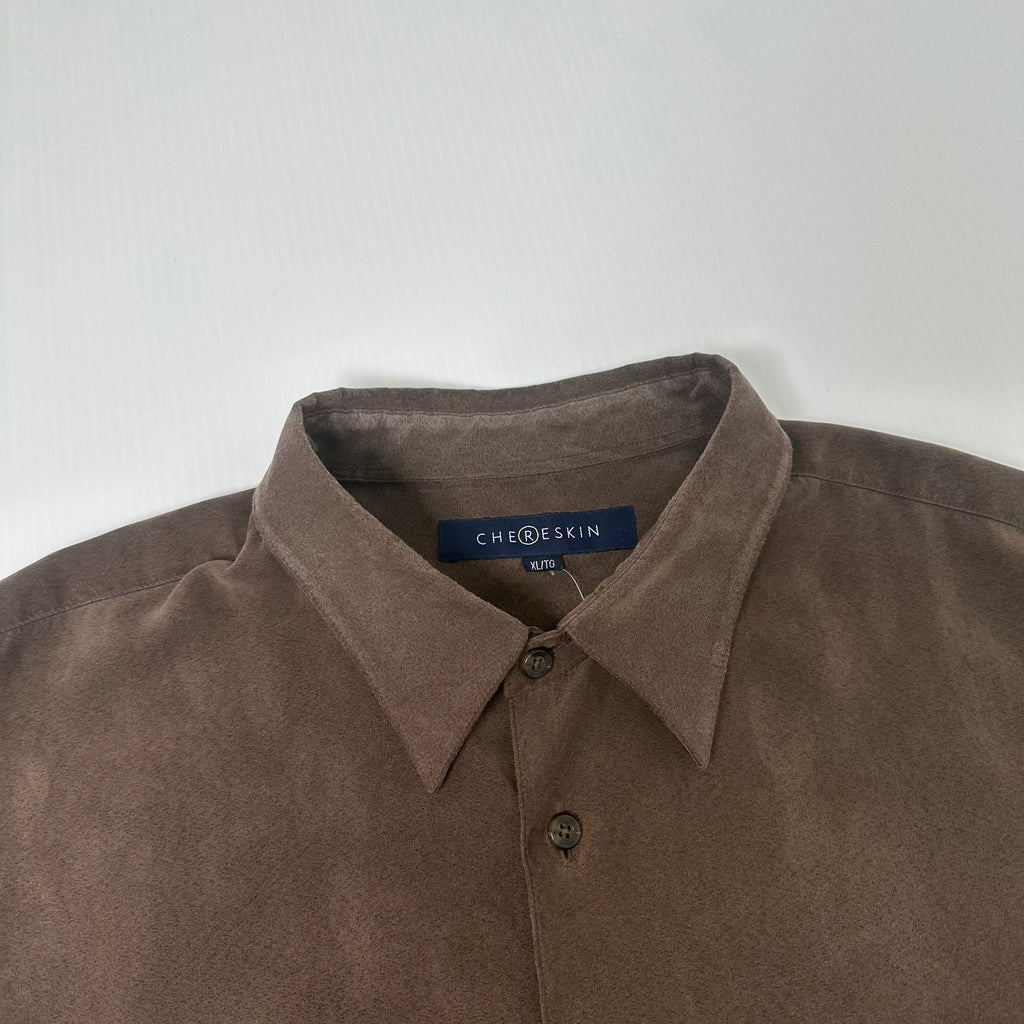 Chereskin Suede Button Up Shirt XL