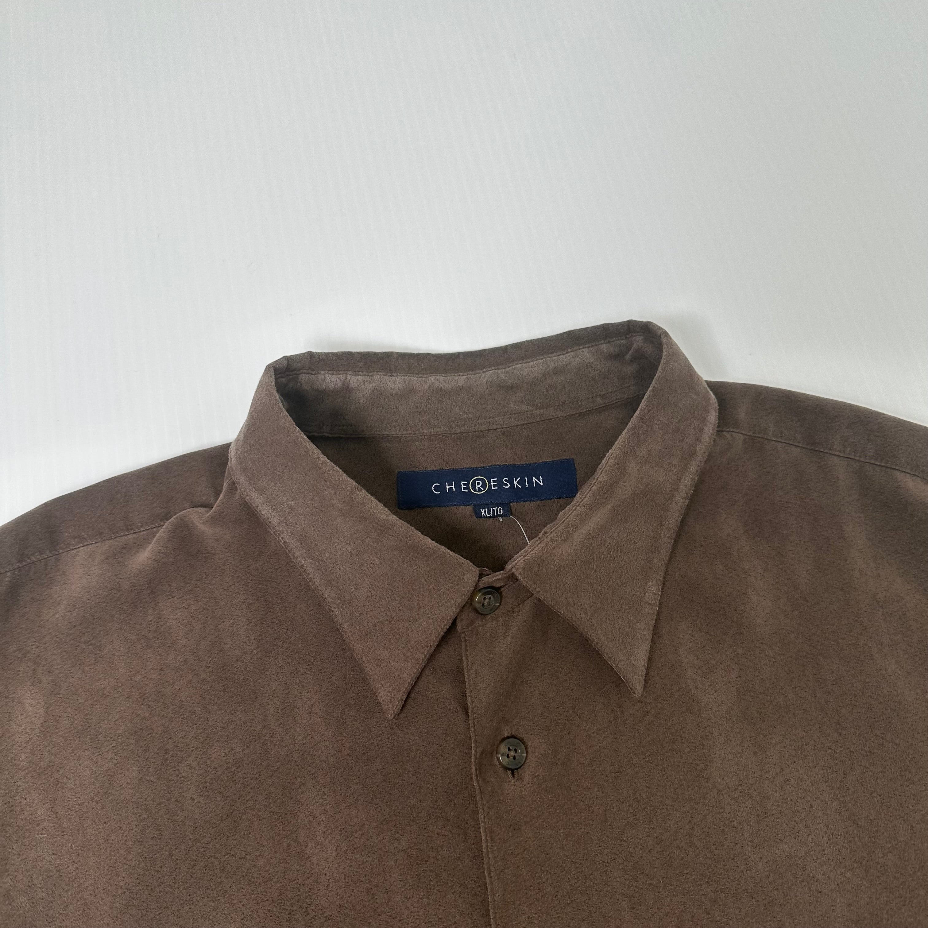 Chereskin Suede Button Up Shirt XL