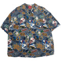 2003 NFL Super Bowl AOP Short Sleeve Button Up Shirt XXL