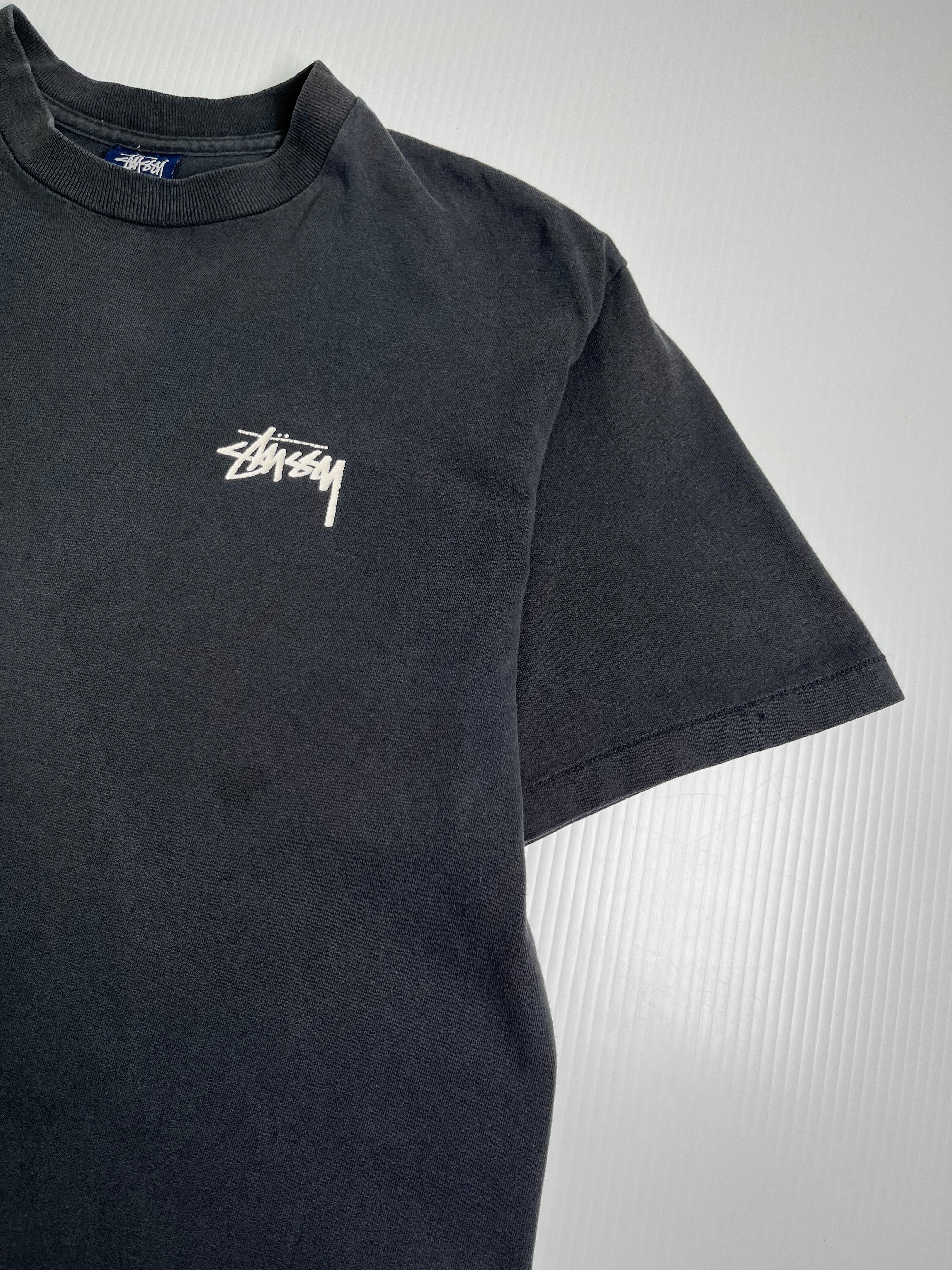 90s Stüssy Floral Skull Graphic Tee L