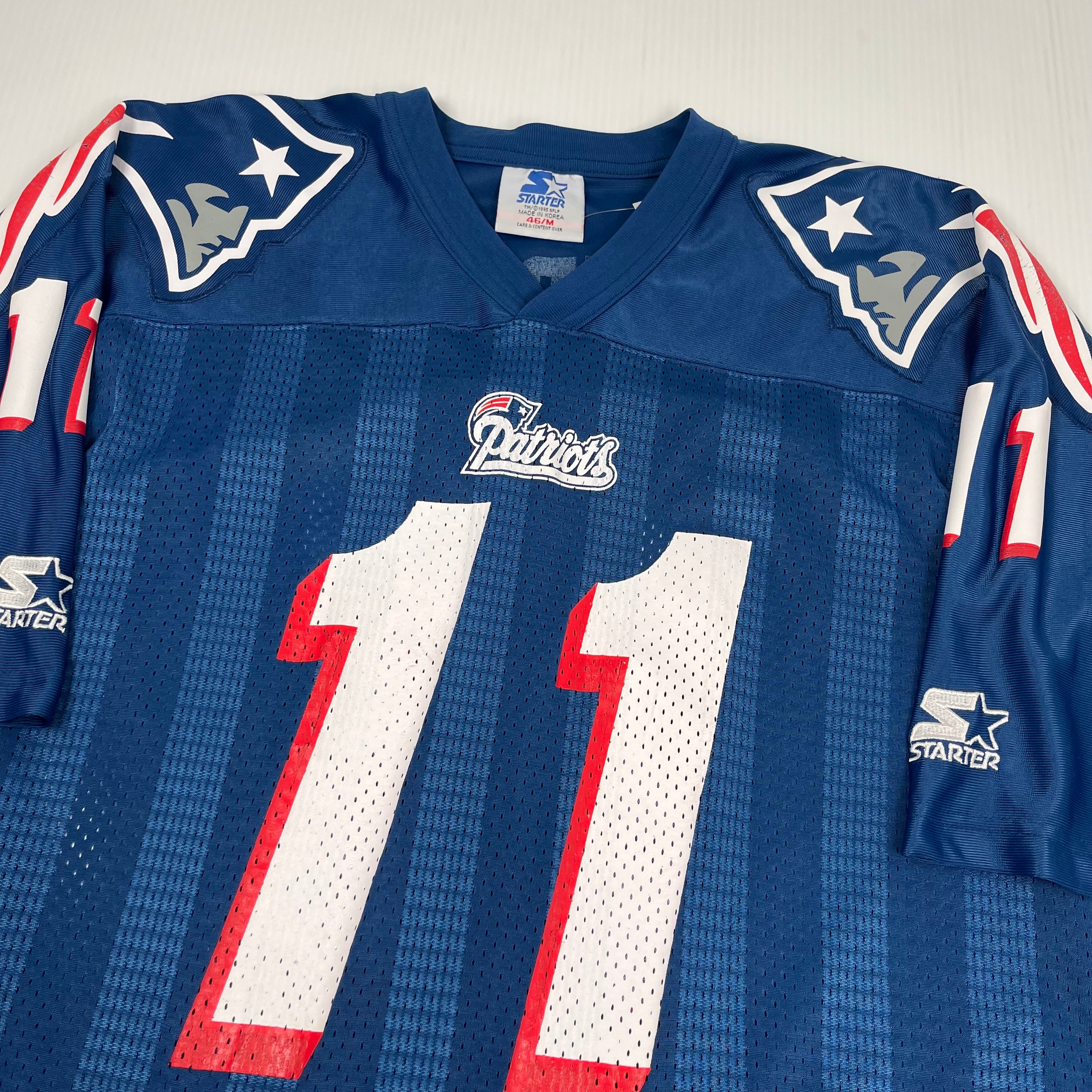 1995 Starter New England Patriots #11 Bledsoe NFL Jersey M