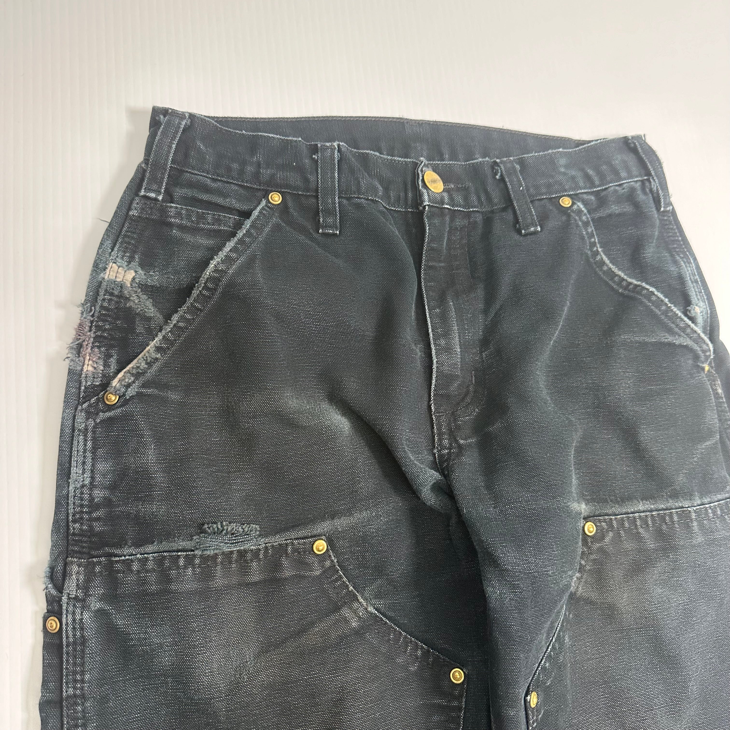Vintage Carhartt Faded Double Knee Denim 28x28.5