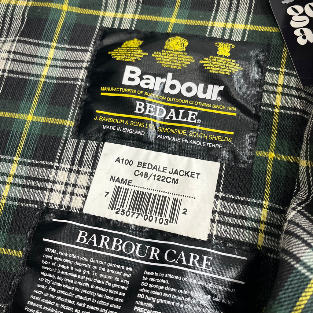 Vintage Barbour A100 Bedale Waxed Jacket C48 XL