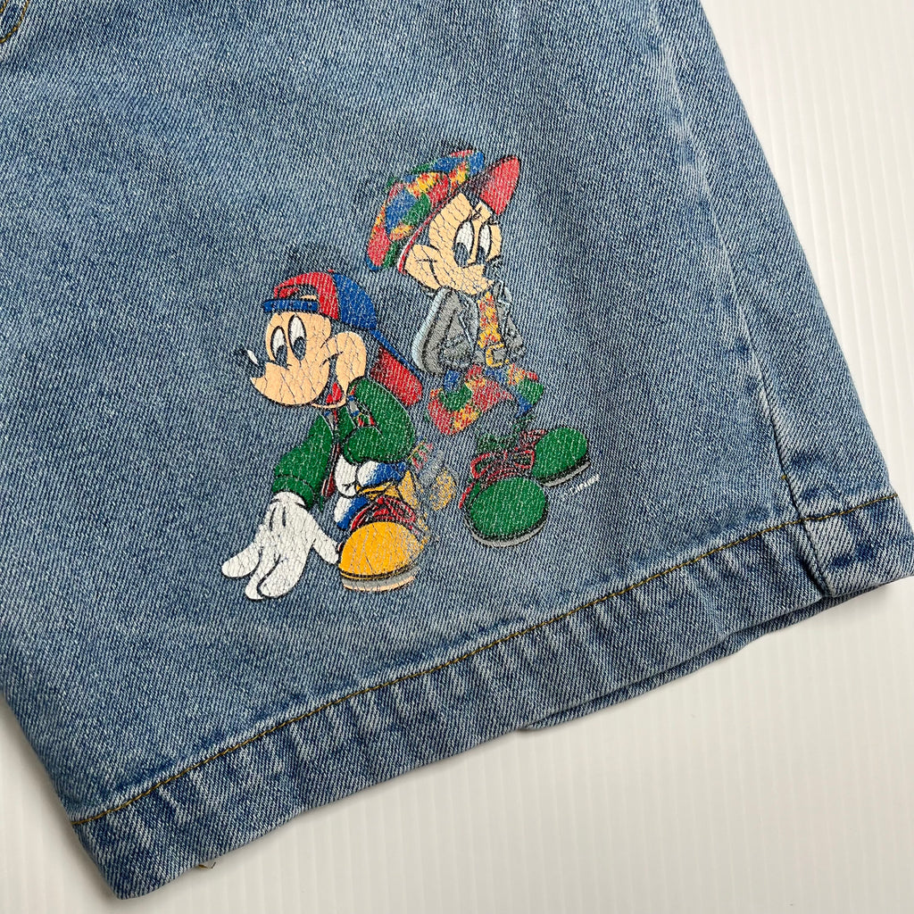 Vintage Disney Mickey Mouse Denim Shorts Women's 16