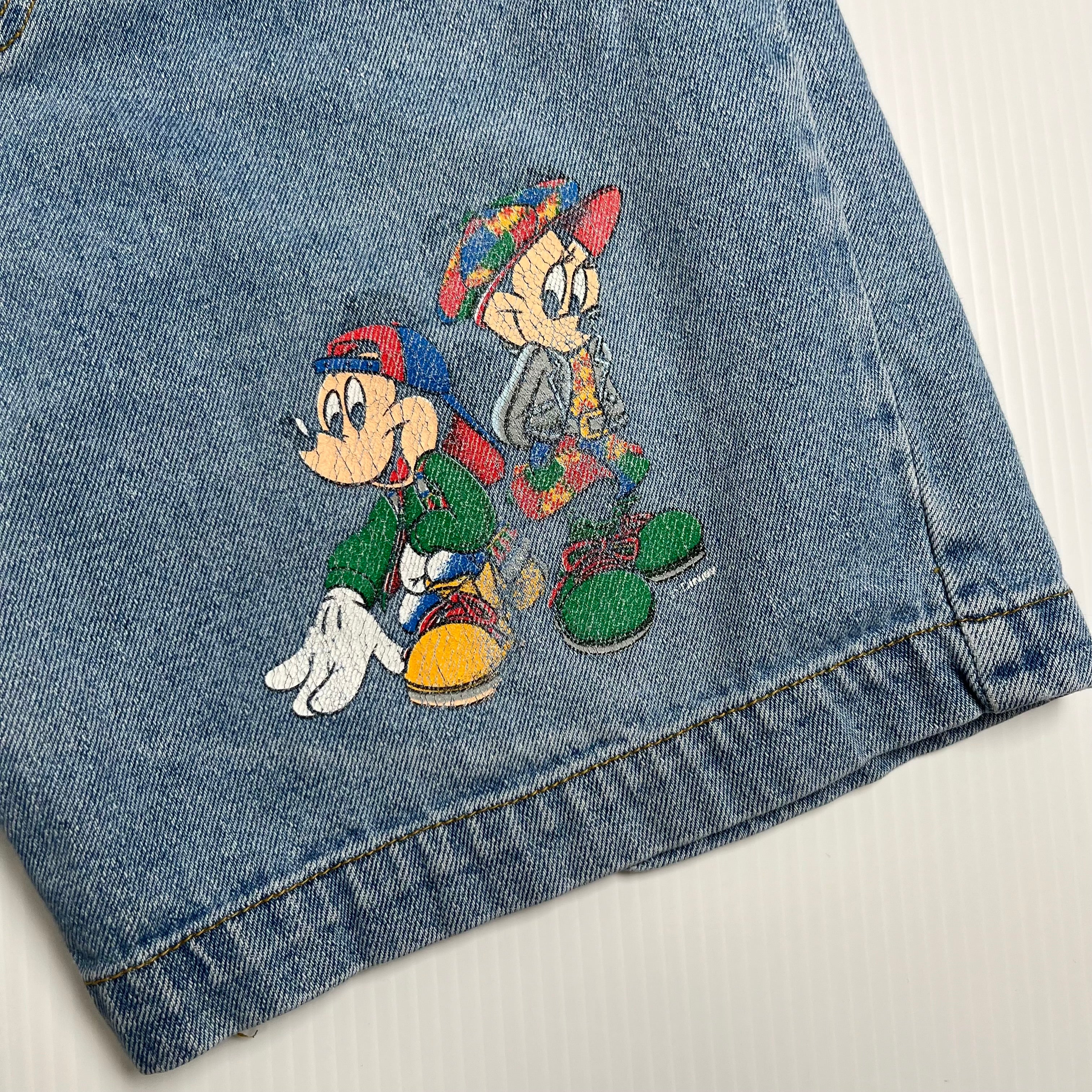 Vintage Disney Mickey Mouse Denim Shorts Women's 16