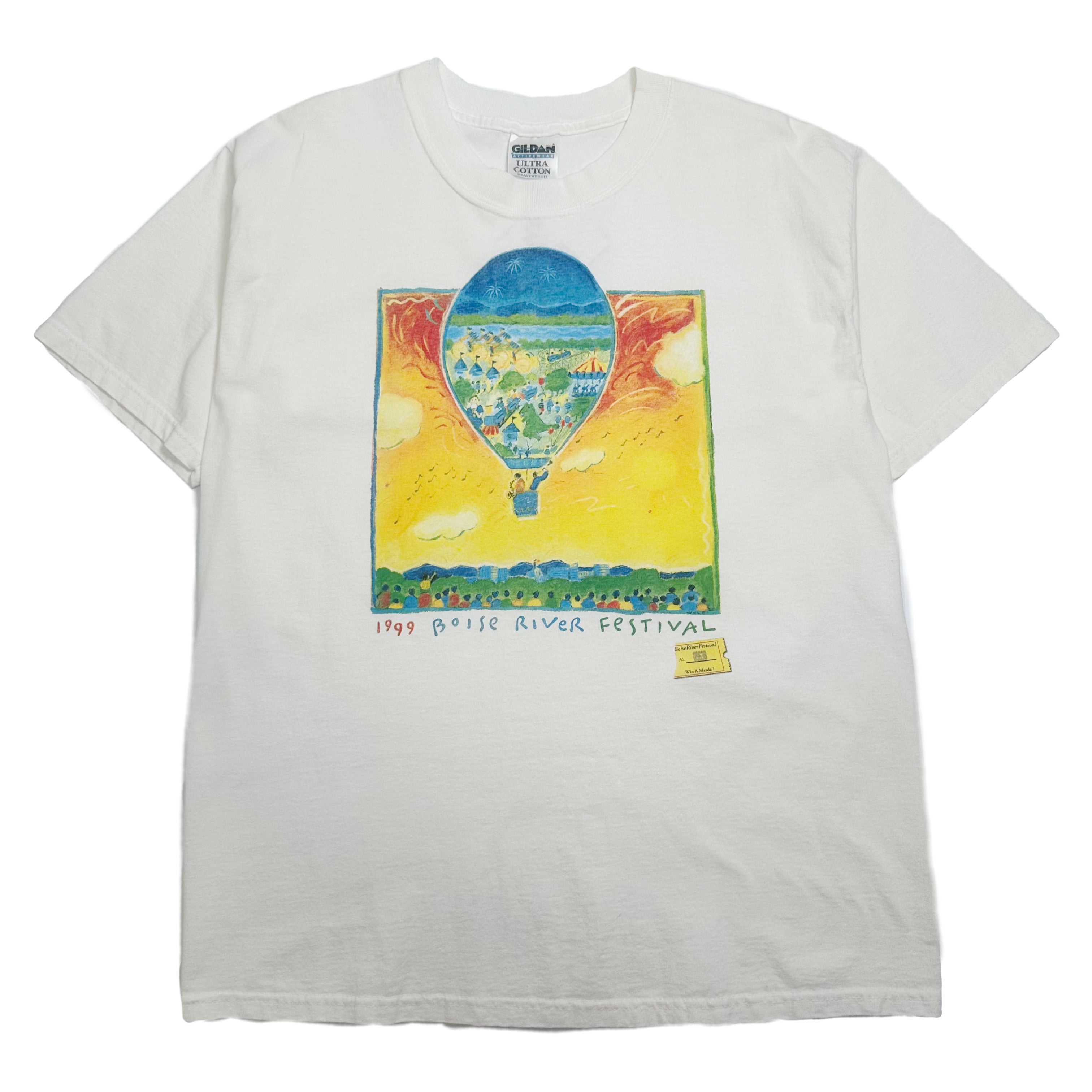 1999 Boise River Festival Hot Air Balloon Tee L