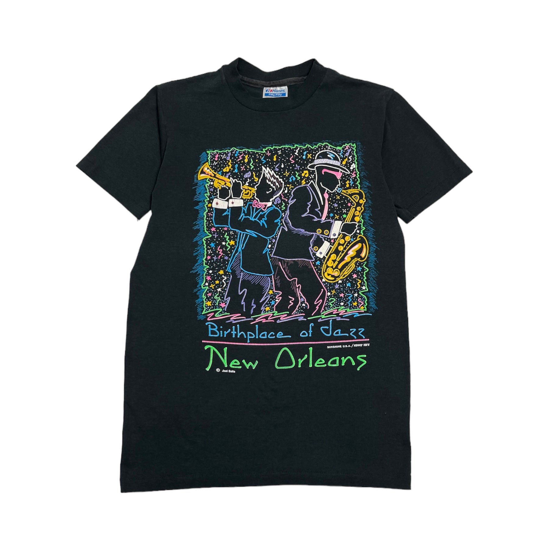 90s Birthplace of Jazz New Orleans Graphic Tee S